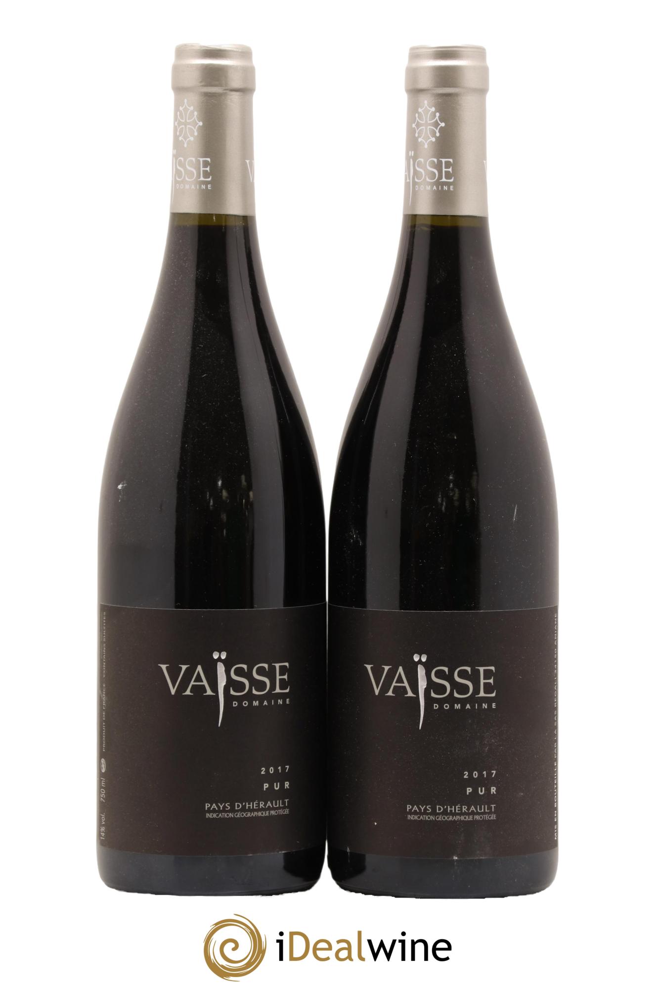 Pays d'Hérault Pur Vaisse (Domaine) 2017 - Lot de 2 bouteilles - 0