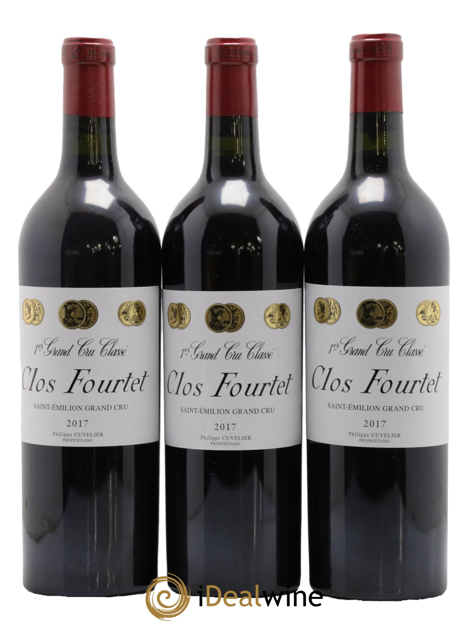 Clos Fourtet 1er Grand Cru Classé B 2017 - Lot de 3 bouteilles - 0