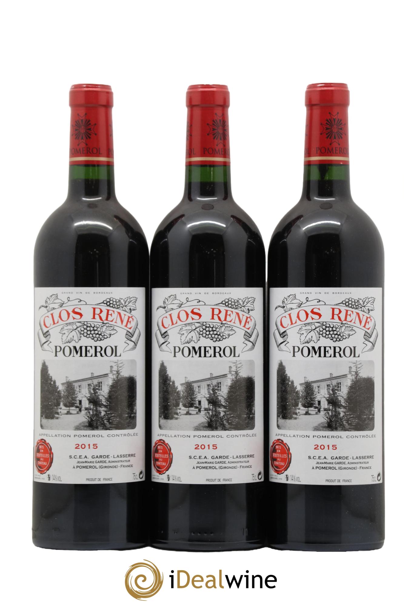 Clos René 2015 - Lot of 12 bottles - 4