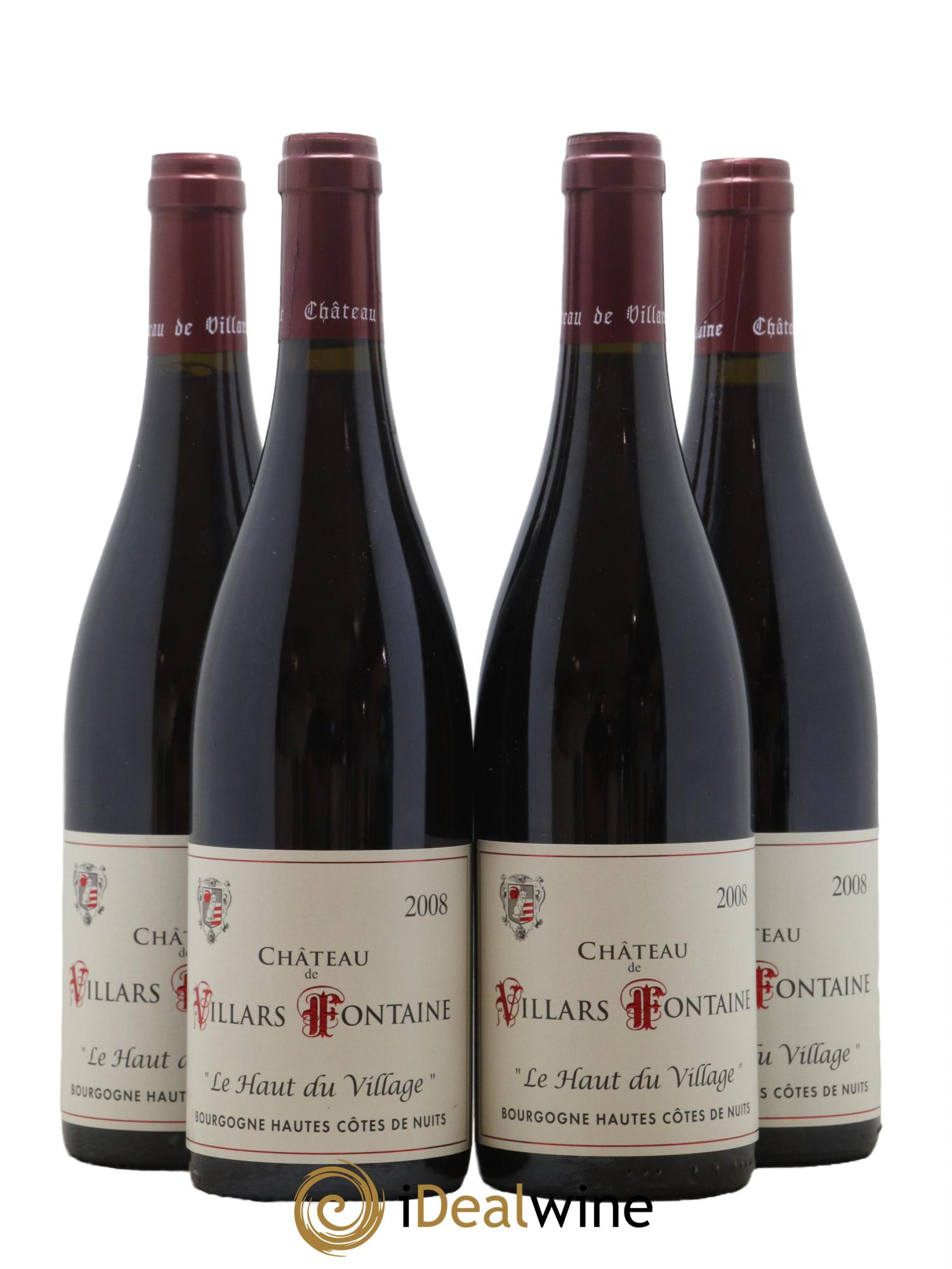 Hautes-Côtes de Nuits Le Haut du Village Domaine de Villars Fontaine 2008 - Lot de 4 bouteilles - 0
