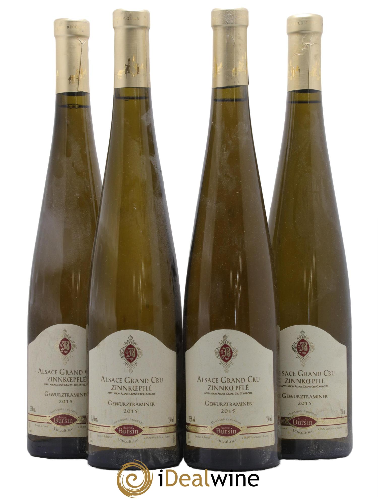 Alsace Gewurztraminer Grand Cru Zinnkoepflé Agathe Bursin 2015 - Lot of 4 bottles - 0