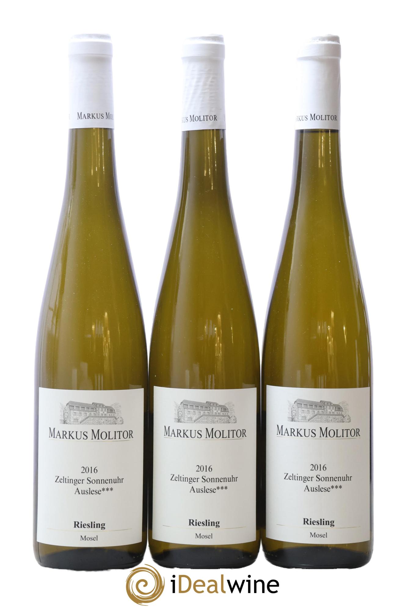 Riesling Markus Molitor Zeltinger Sonnenuhr Auslese °°° White Capsule 2016 - Lotto di 3 bottiglie - 0