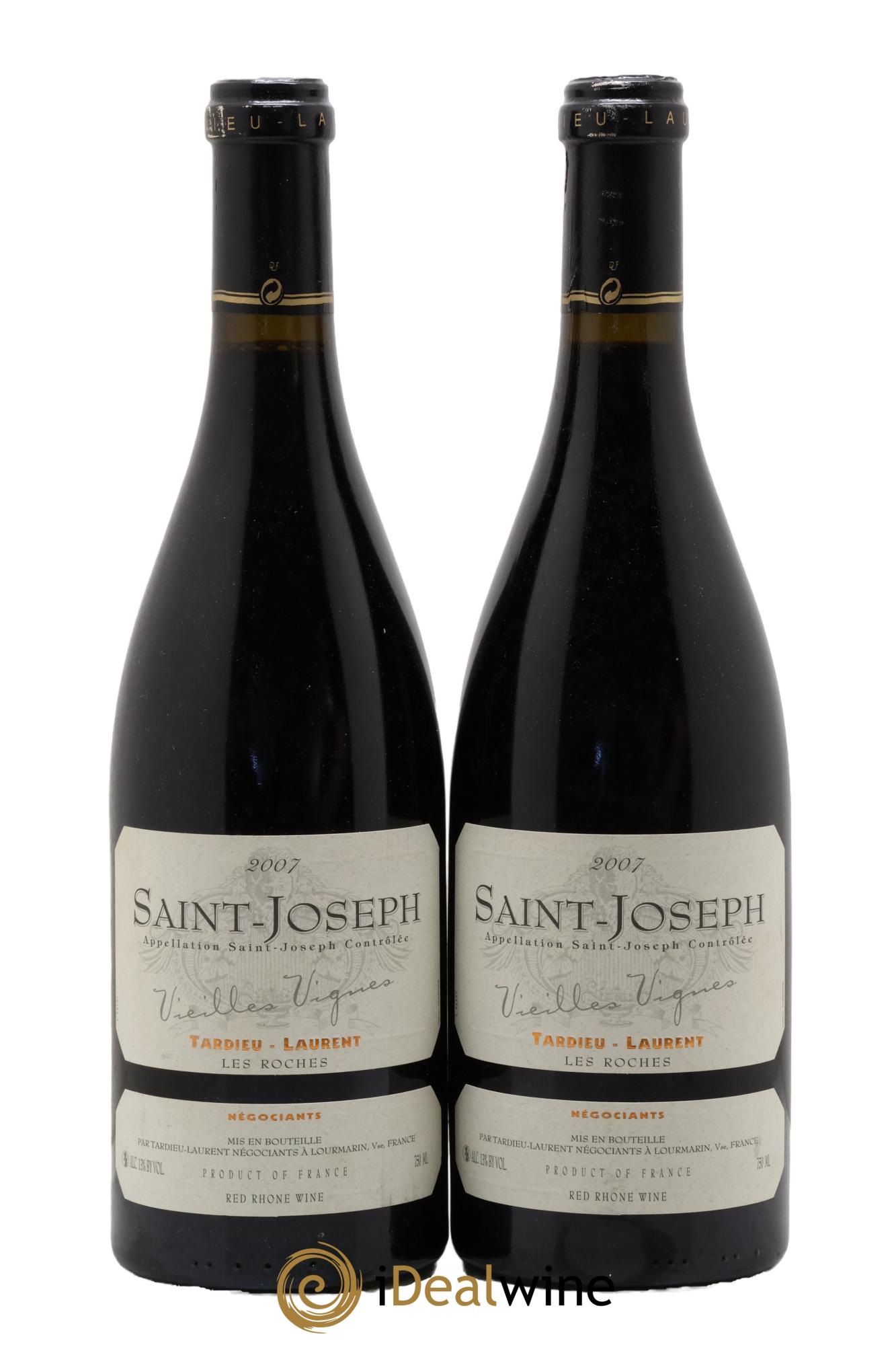 Saint-Joseph Vieilles vignes Maison Tardieu-Laurent Les Roches 2007 - Lot of 2 bottles - 0