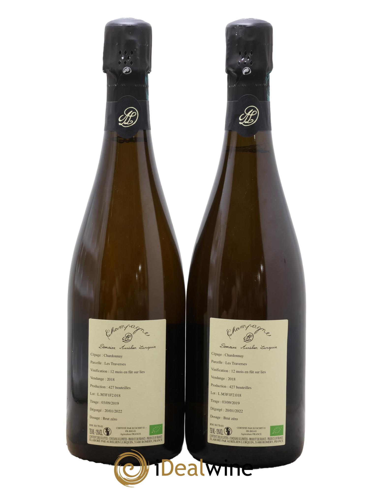 Chardonnay Les Traverses Aurélien Lurquin 2018 - Lot de 2 bouteilles - 1