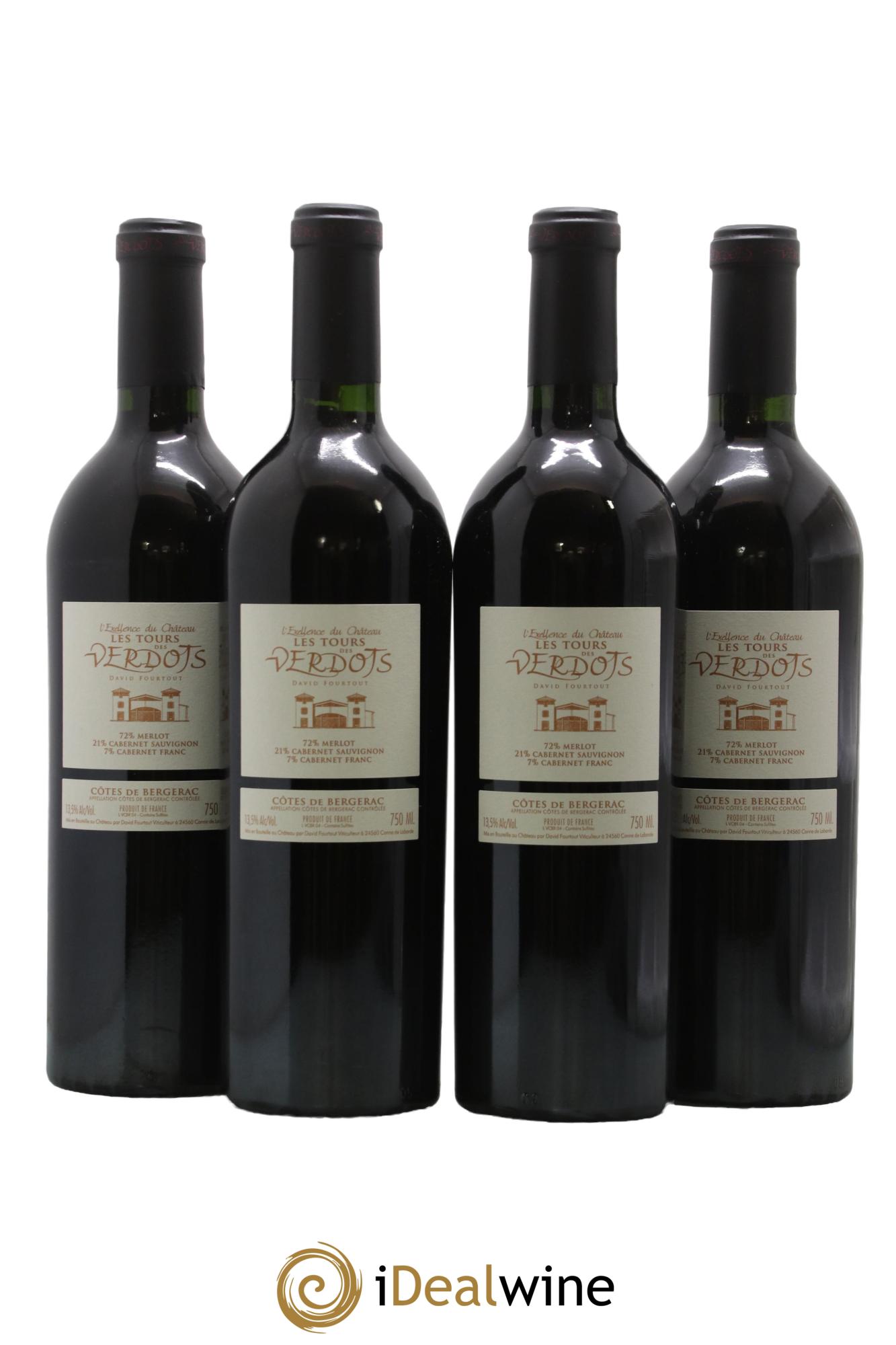 Côtes de Bergerac Les Verdots L'Excellence David Fourtout 2004 - Posten von 4 Flaschen - 1