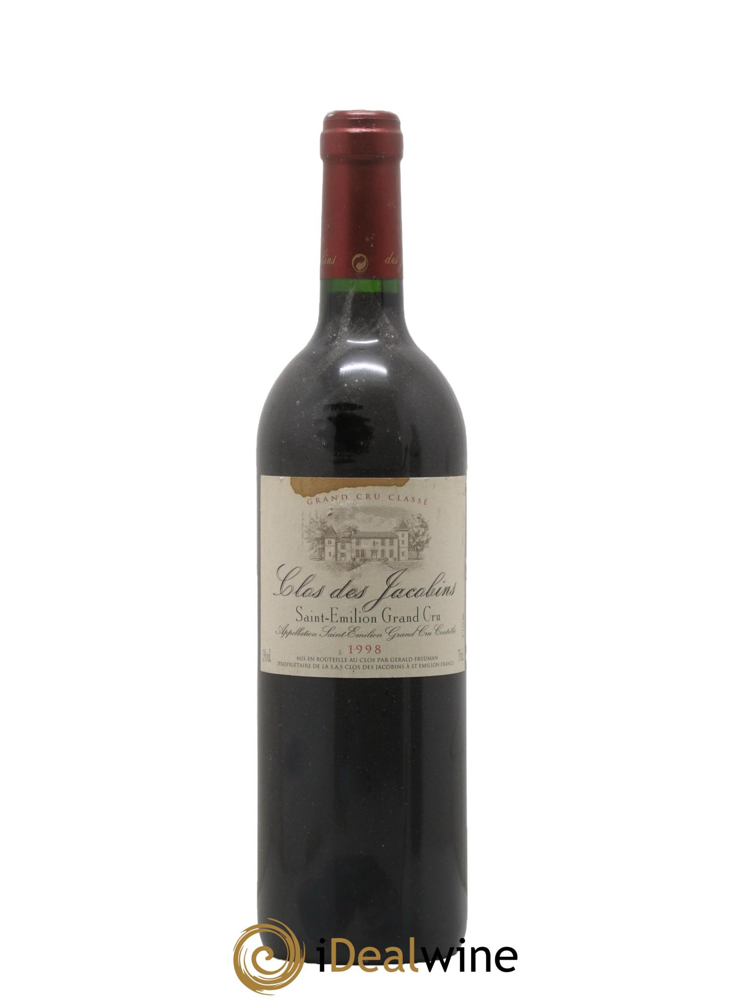 Château Clos des Jacobins Grand Cru Classé 1998 - Lot de 1 bouteille - 0