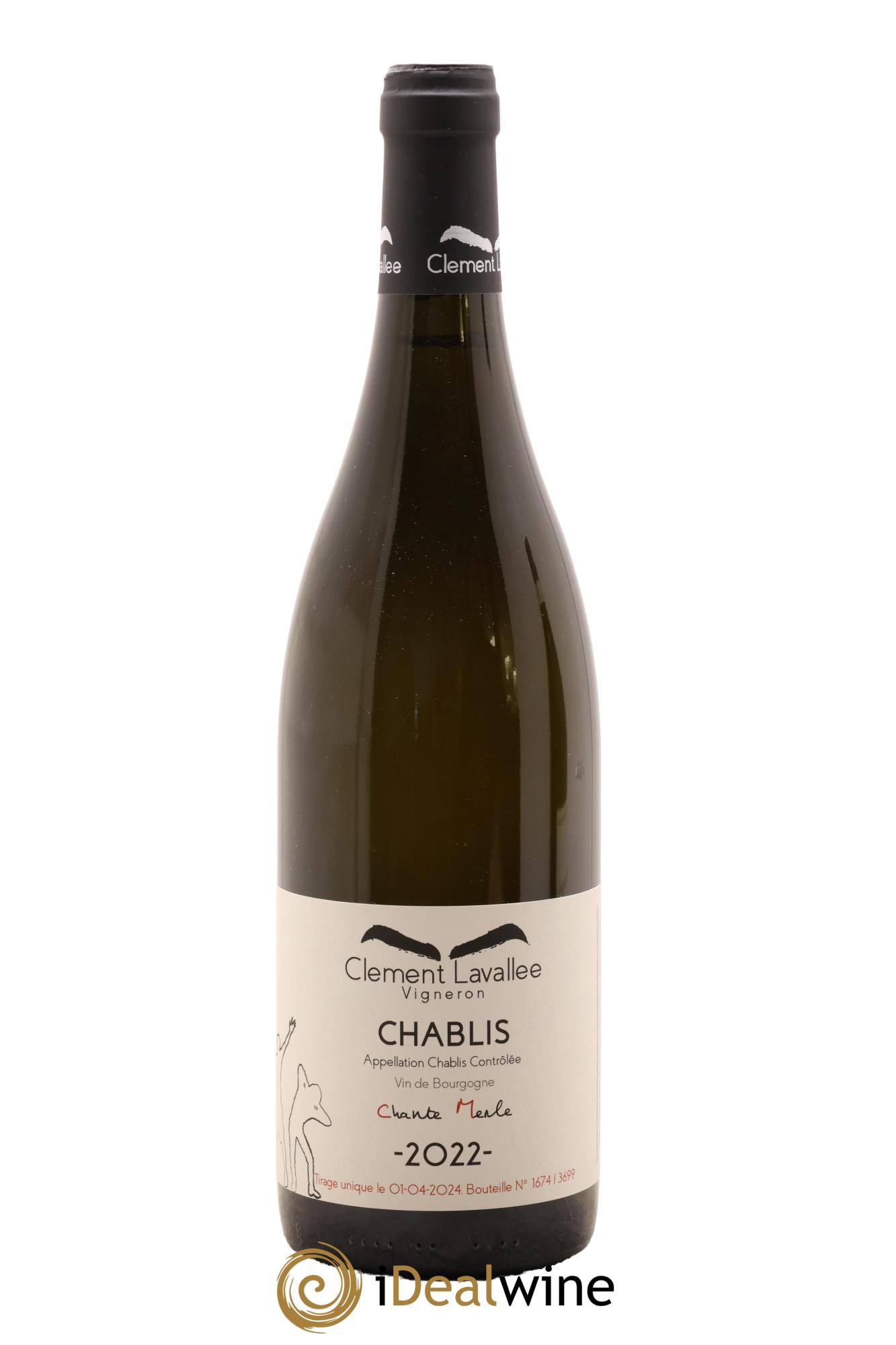 Chablis Chante-Merle Clément Lavallée 2022 - Lot de 1 bouteille - 0