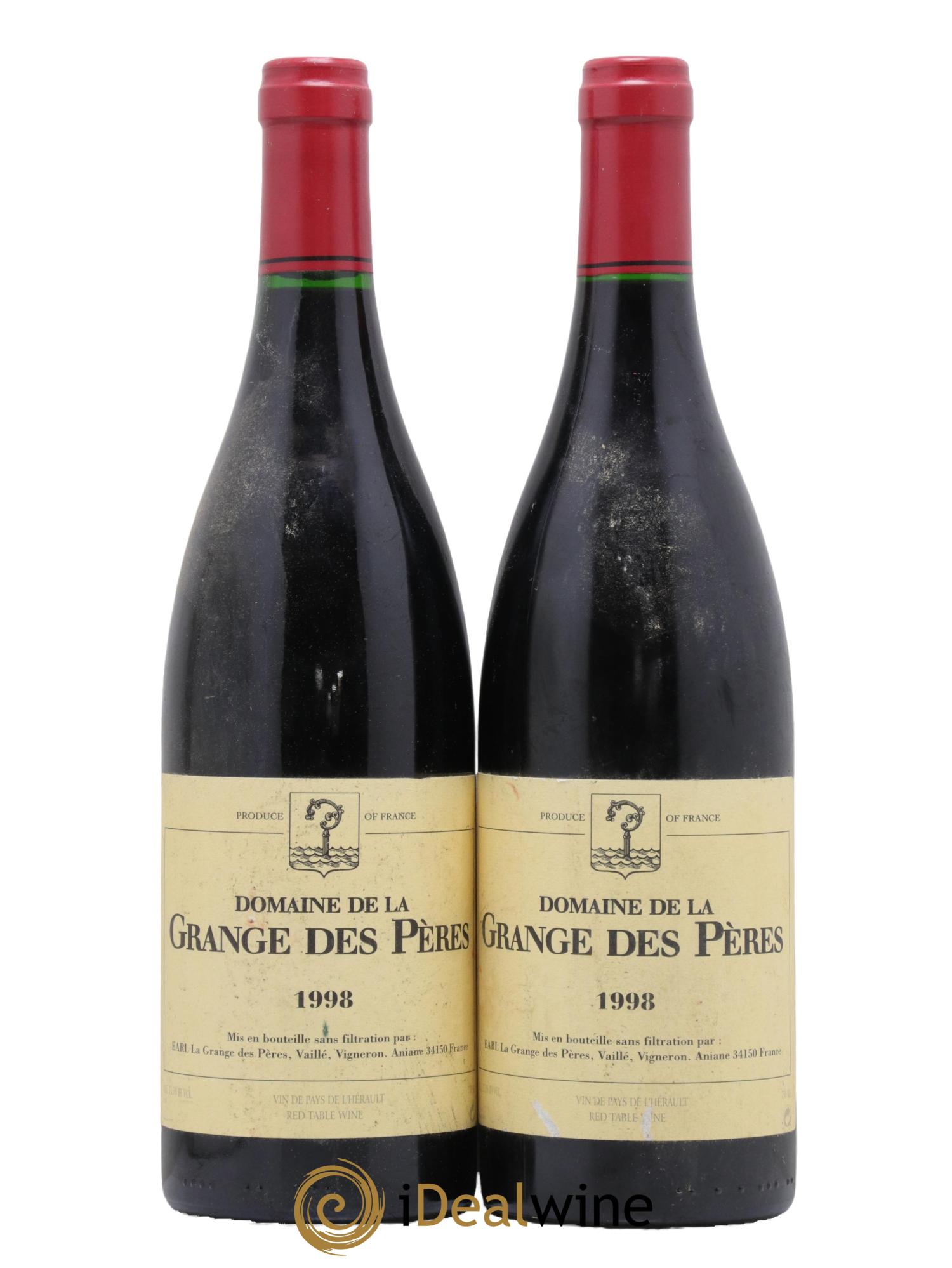 Pays d'Hérault Grange des Pères Laurent Vaillé 1998 - Lot de 2 bouteilles - 0