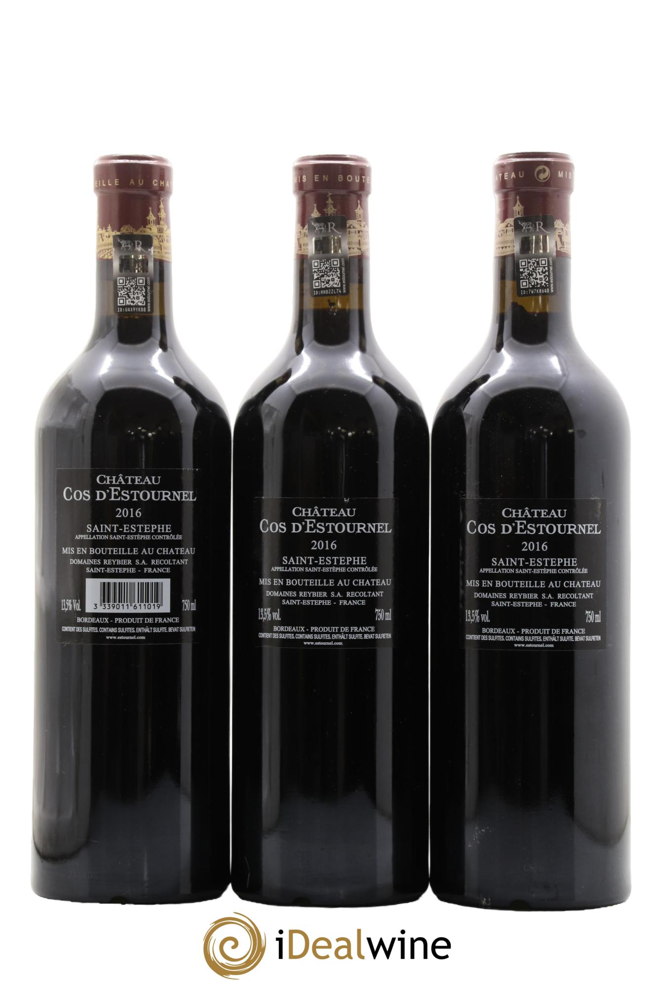 Cos d'Estournel 2ème Grand Cru Classé 2016 - Lot de 3 bouteilles - 1