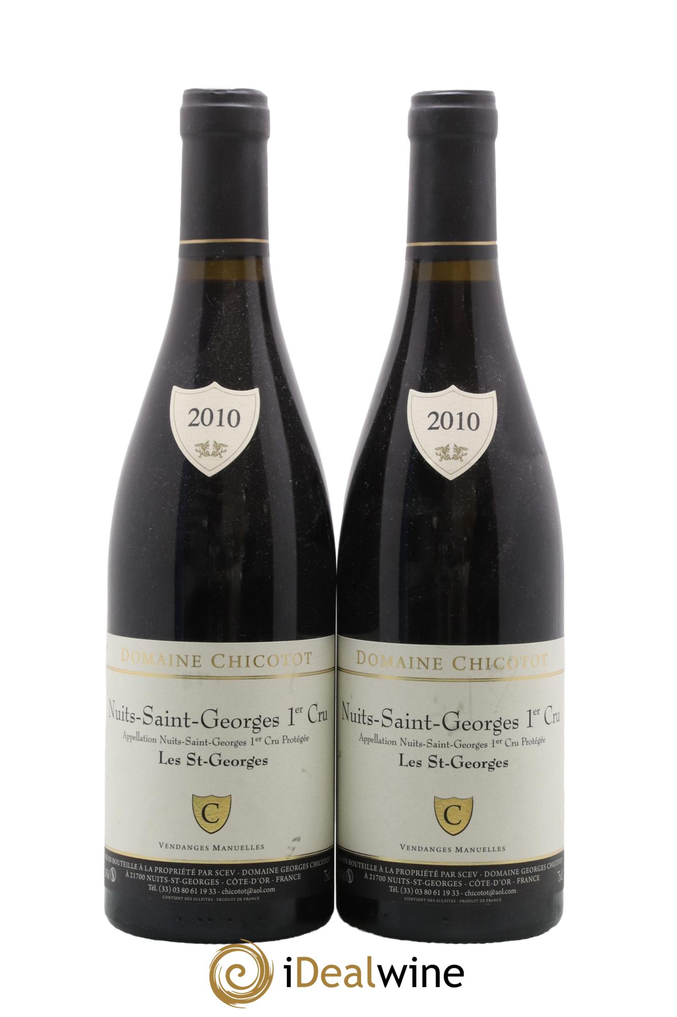 Nuits-Saint-Georges 1er Cru Les Saint-Georges Chicotot 2010 - Lot de 2 bouteilles - 0