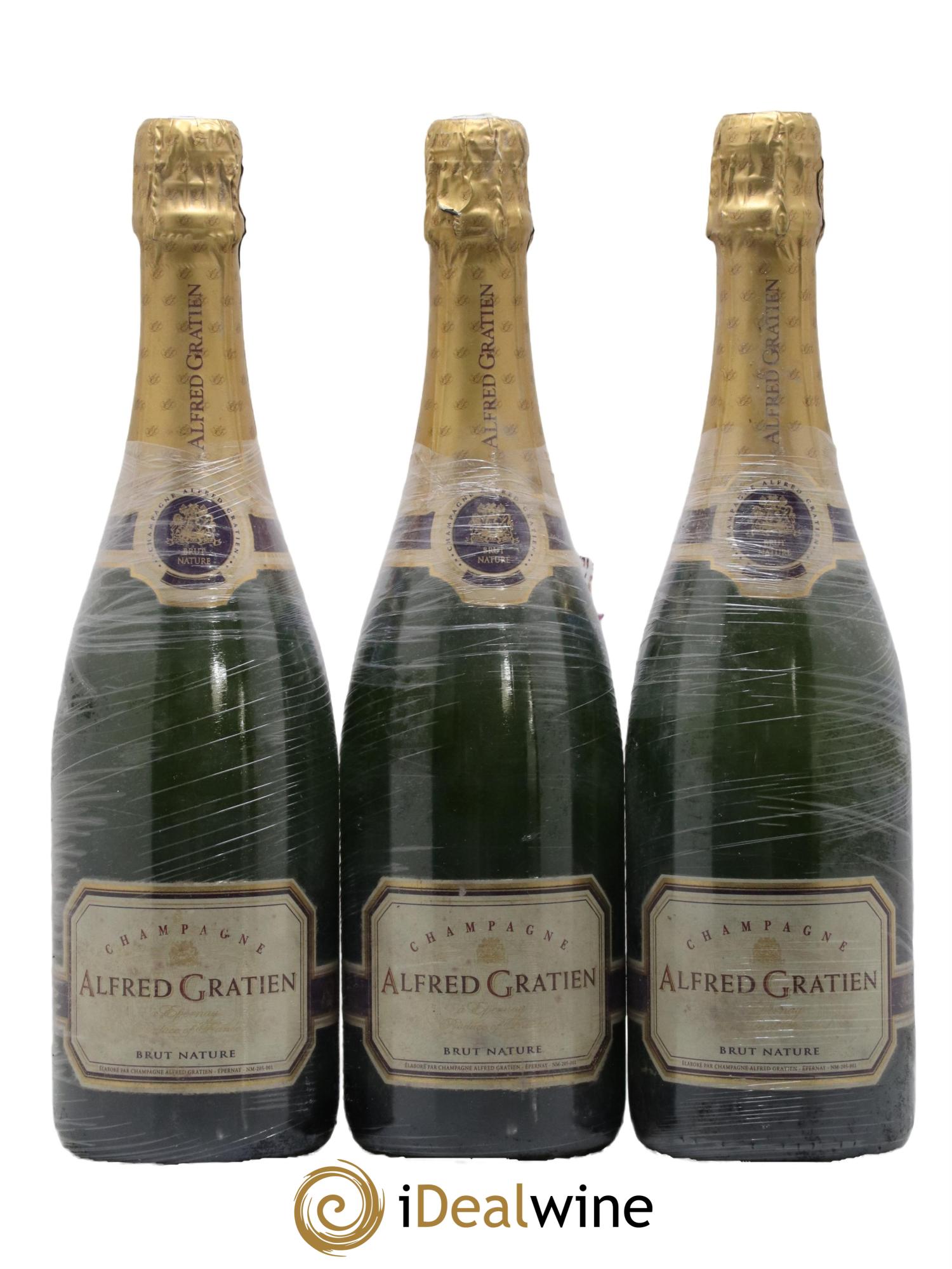 Champagne Brut Nature Maison Alfred Gratien - Lot de 3 bouteilles - 0
