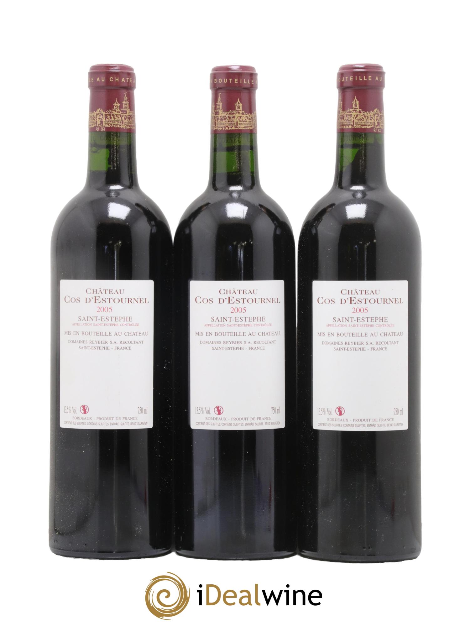 Cos d'Estournel 2ème Grand Cru Classé 2005 - Lotto di 3 bottiglie - 1