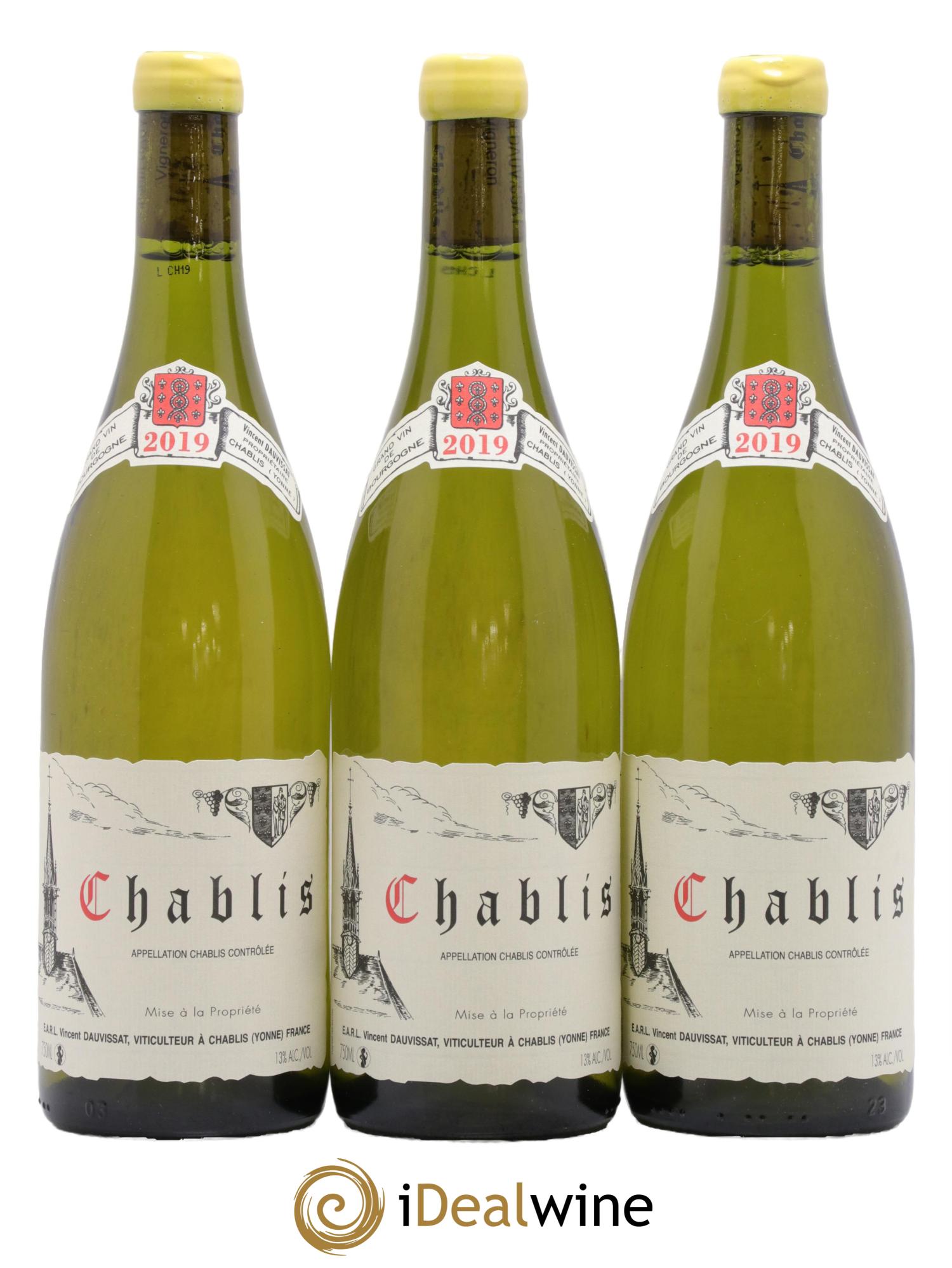 Chablis Vincent Dauvissat (Domaine) 2019 - Lot de 3 bouteilles - 0