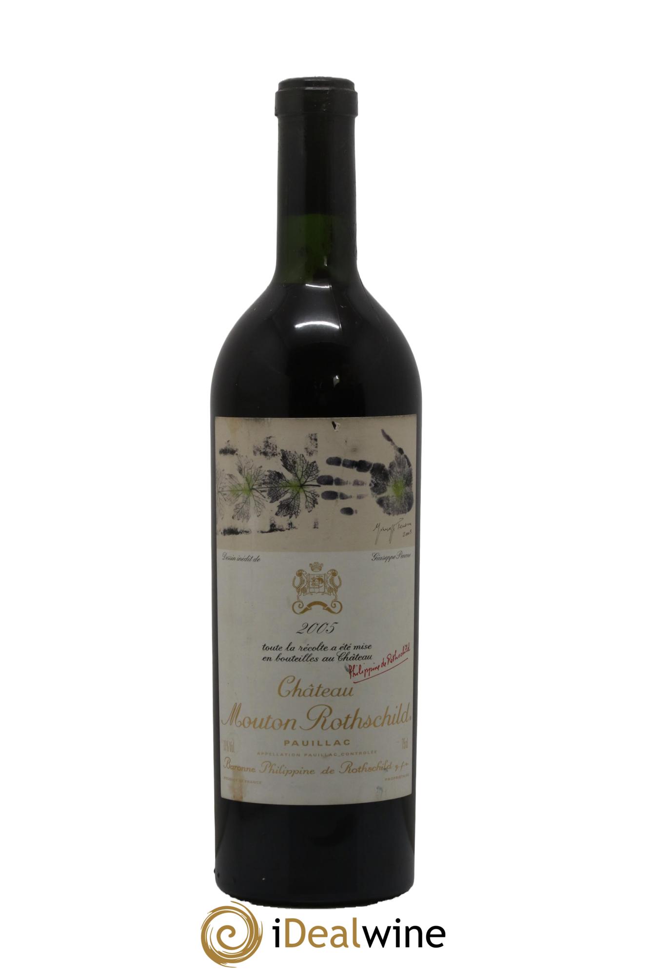 Château Mouton Rothschild 1er Grand Cru Classé 2005 - Lot de 1 bouteille - 0