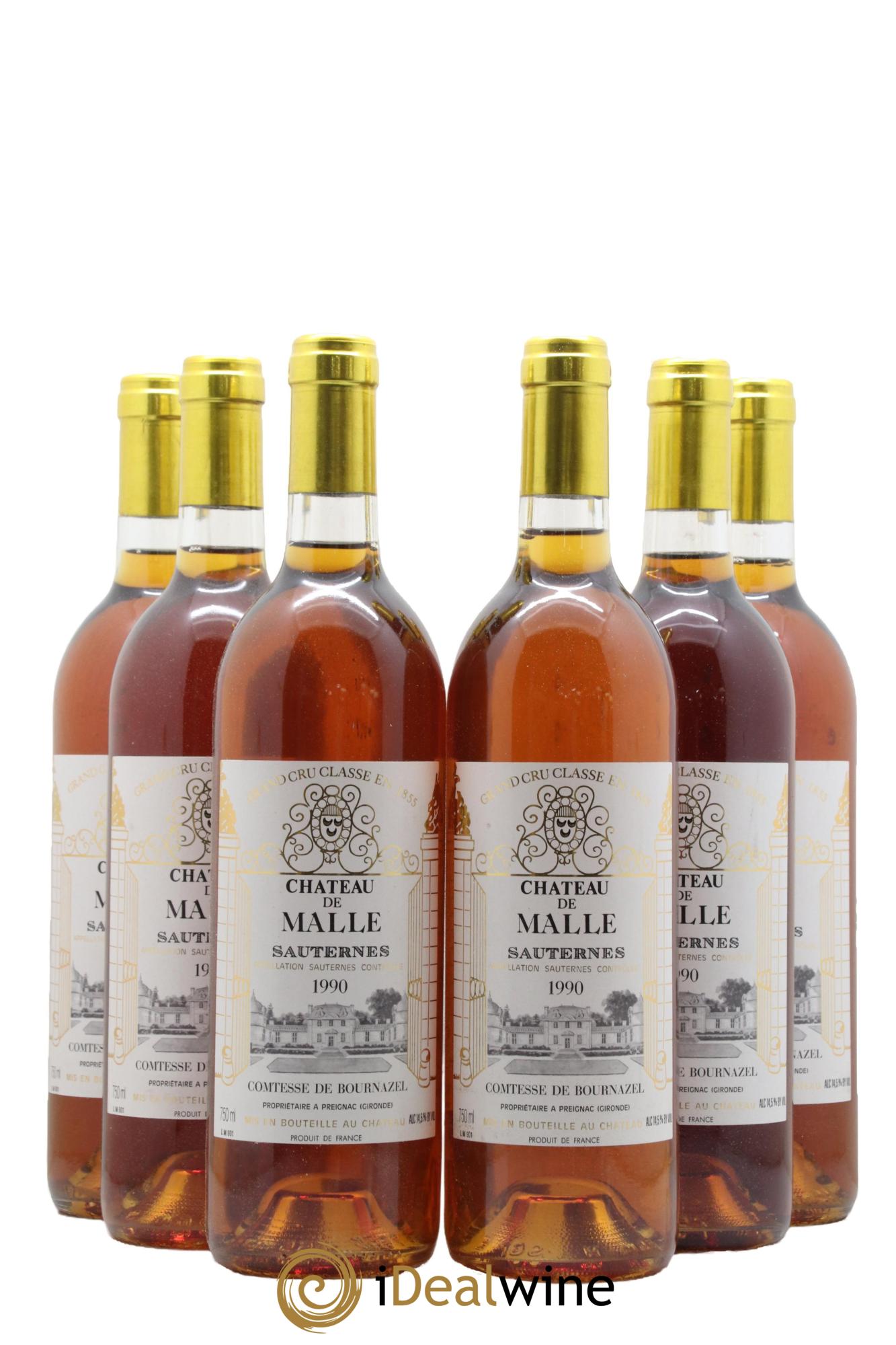 Château de Malle 2ème Grand Cru Classé 1990 - Lotto di 6 bottiglie - 0