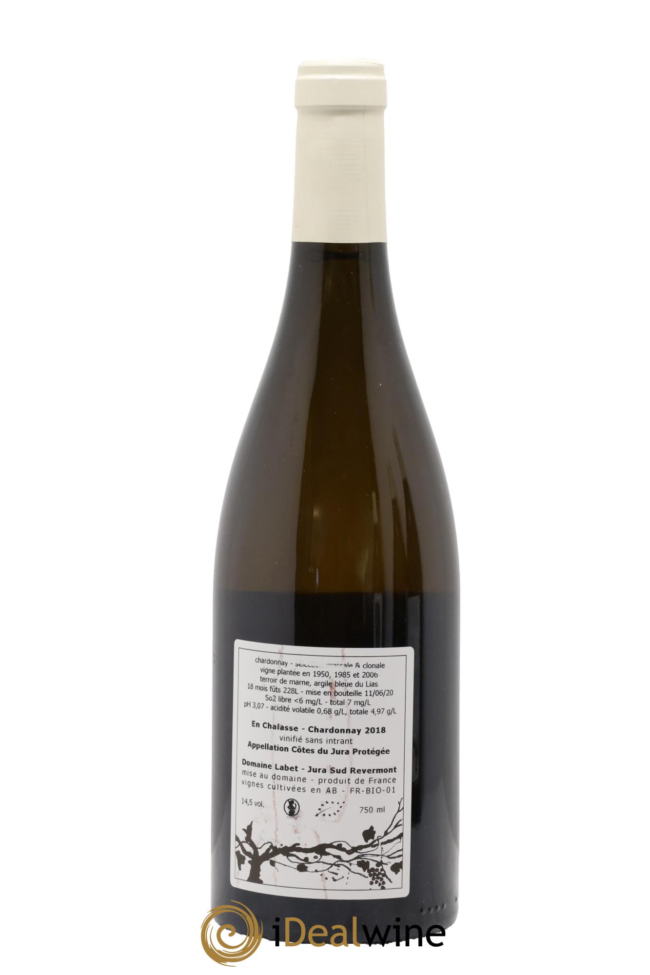 Côtes du Jura Chardonnay En Chalasse Romain - Julien - Charline Labet 2018 - Lot de 1 bouteille - 1
