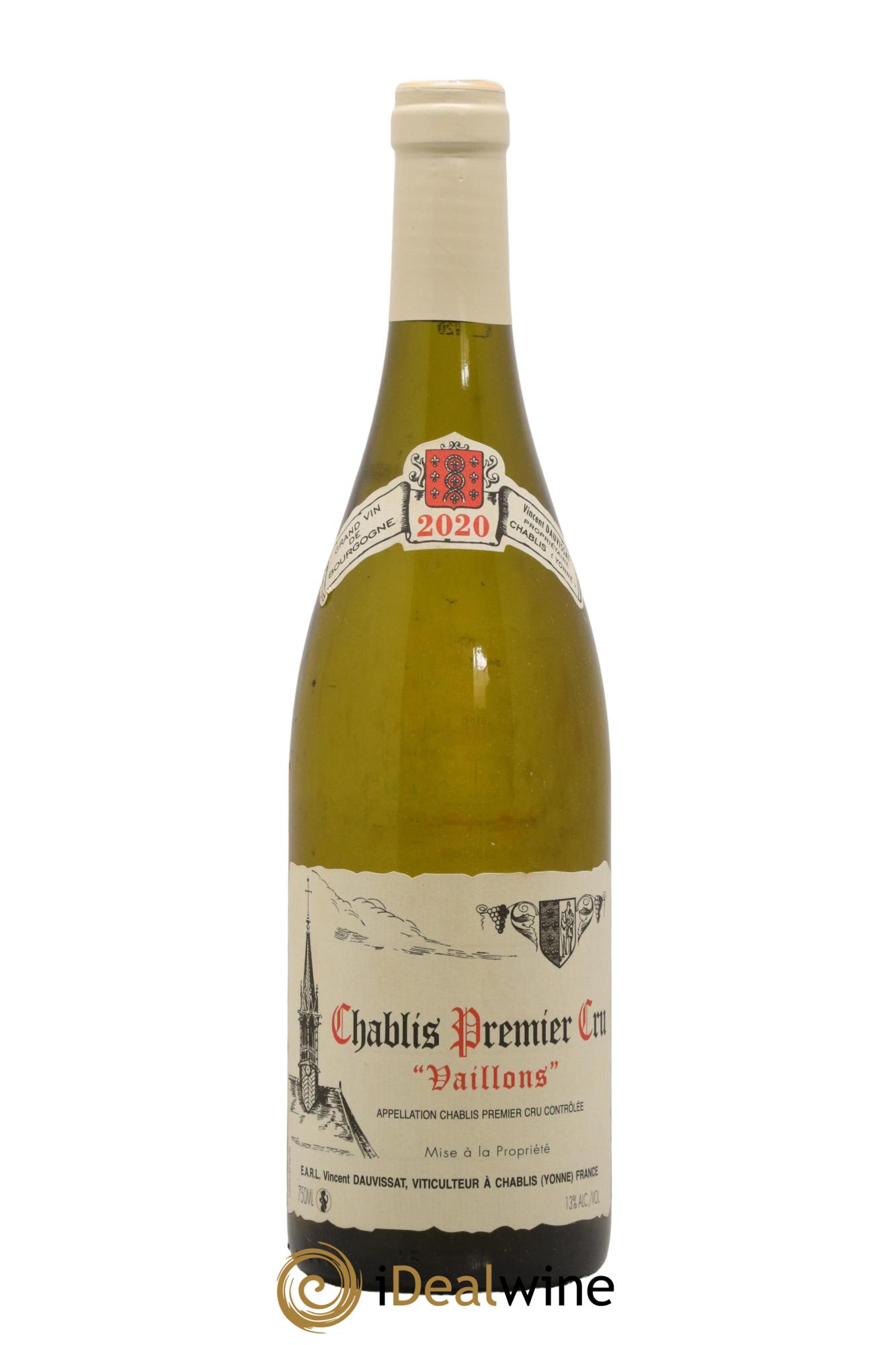 Chablis 1er Cru Vaillons Vincent Dauvissat (Domaine) 2020 - Lot de 1 bouteille - 0