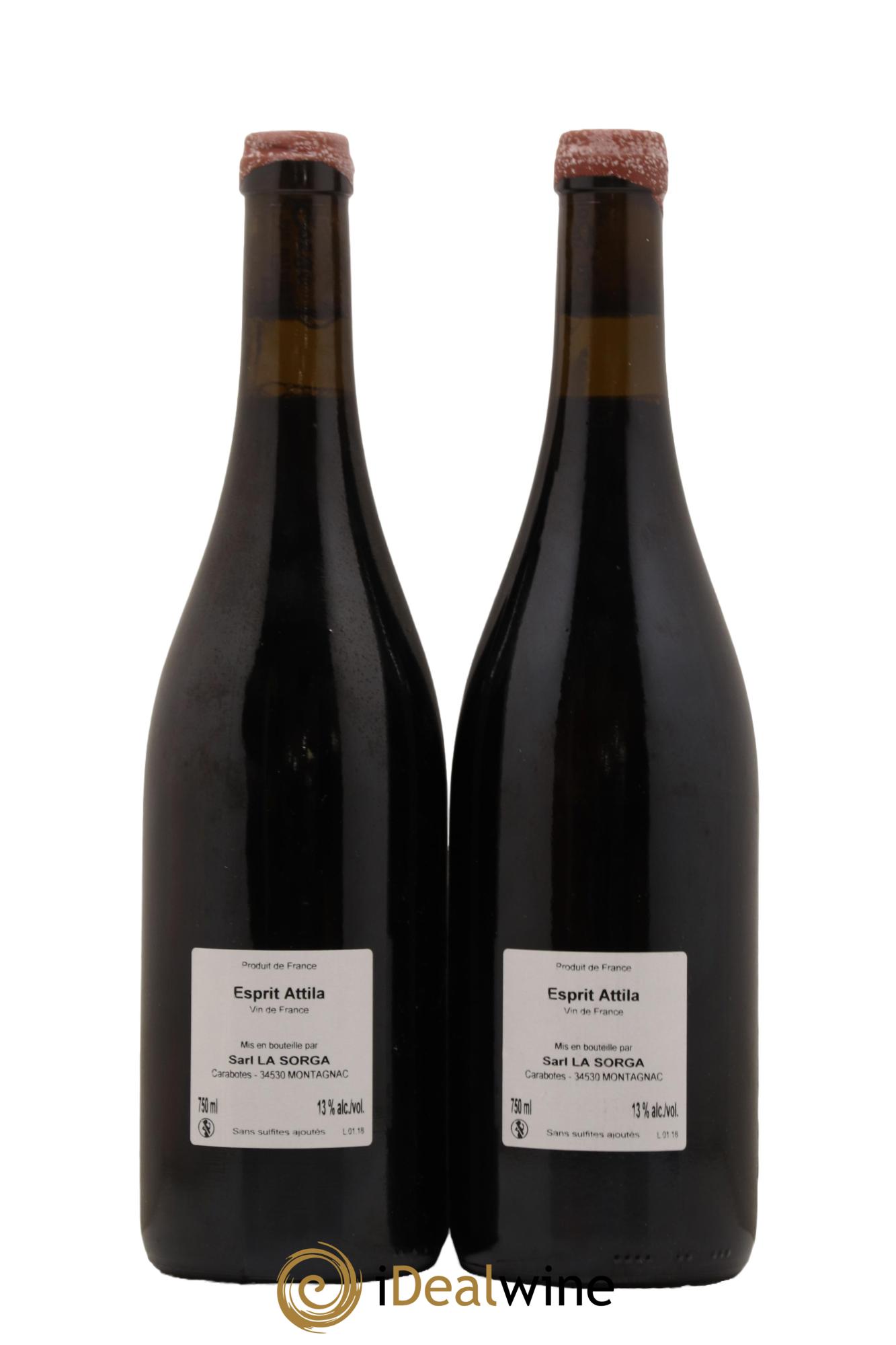 Vin de France Esprit Attila La Sorga Anthony Tortul 2018 - Lot de 2 bouteilles - 1