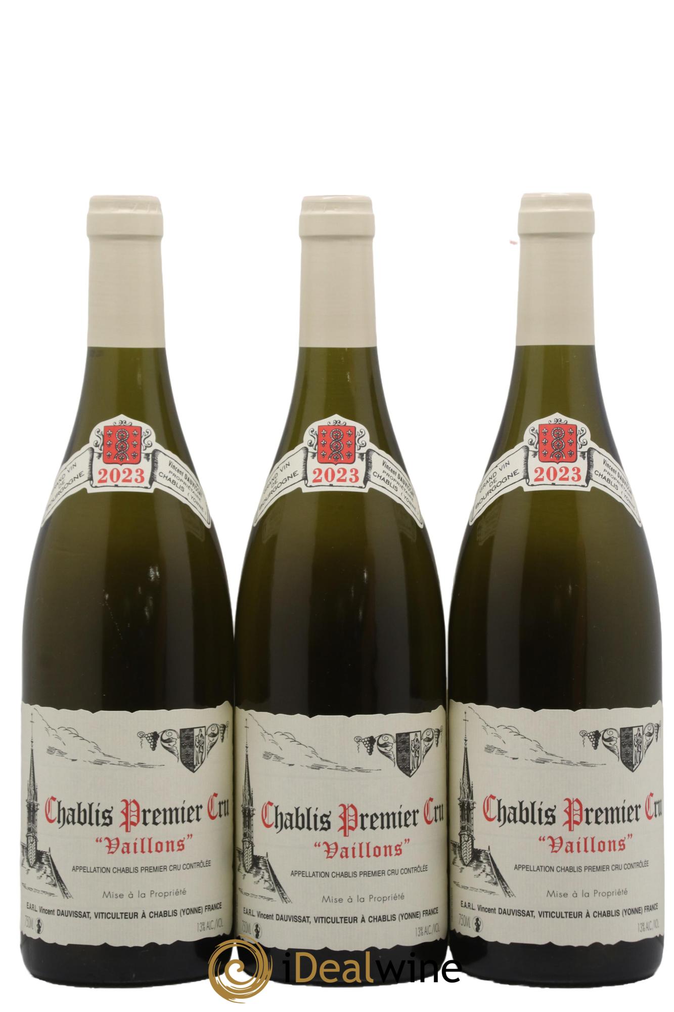 Chablis 1er Cru Vaillons Jean Dauvissat (Domaine) 2023 - Posten von 3 Flaschen - 0