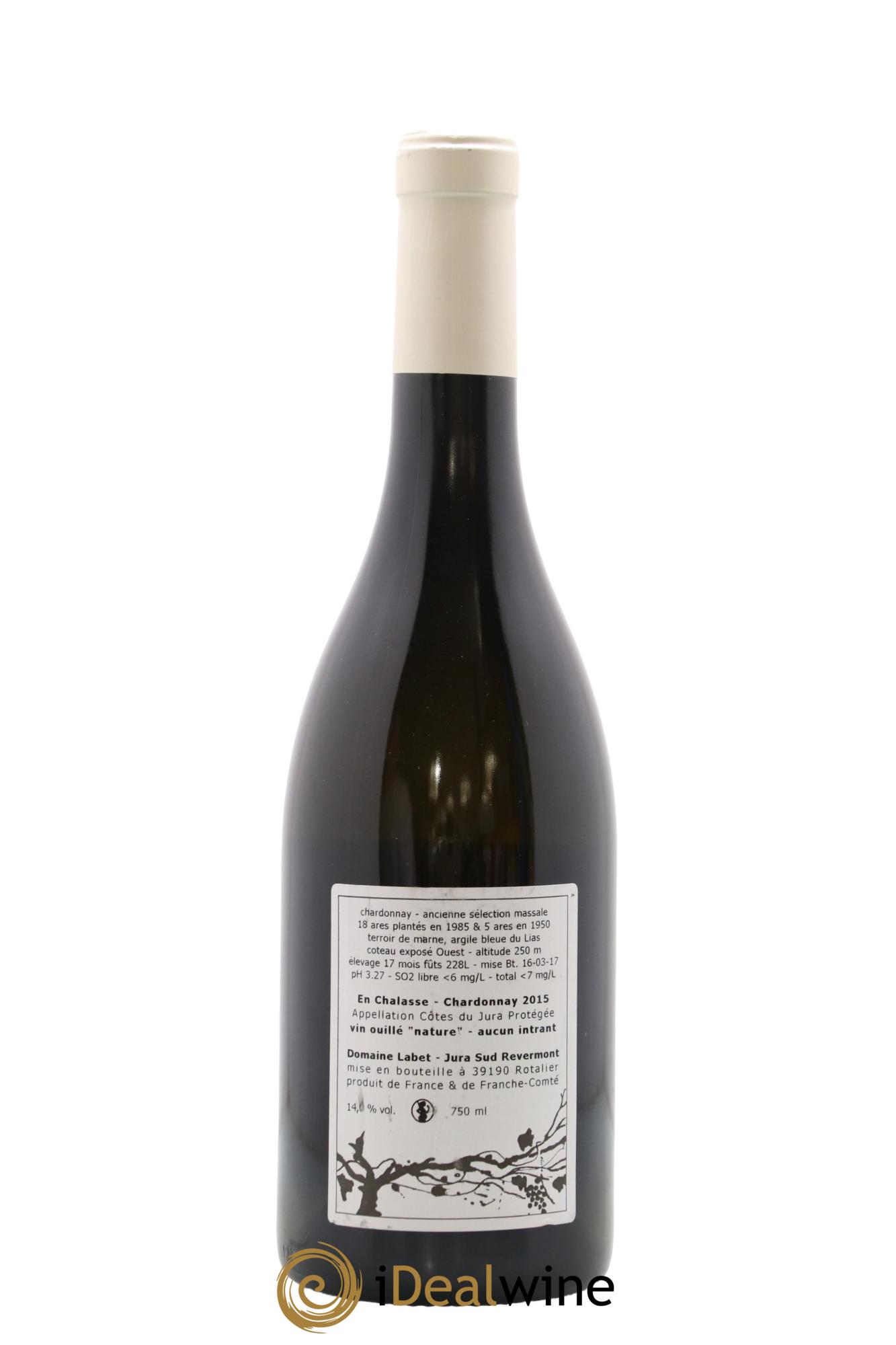 Côtes du Jura Chardonnay En Chalasse Romain - Julien - Charline Labet 2015 - Lot of 1 bottle - 1