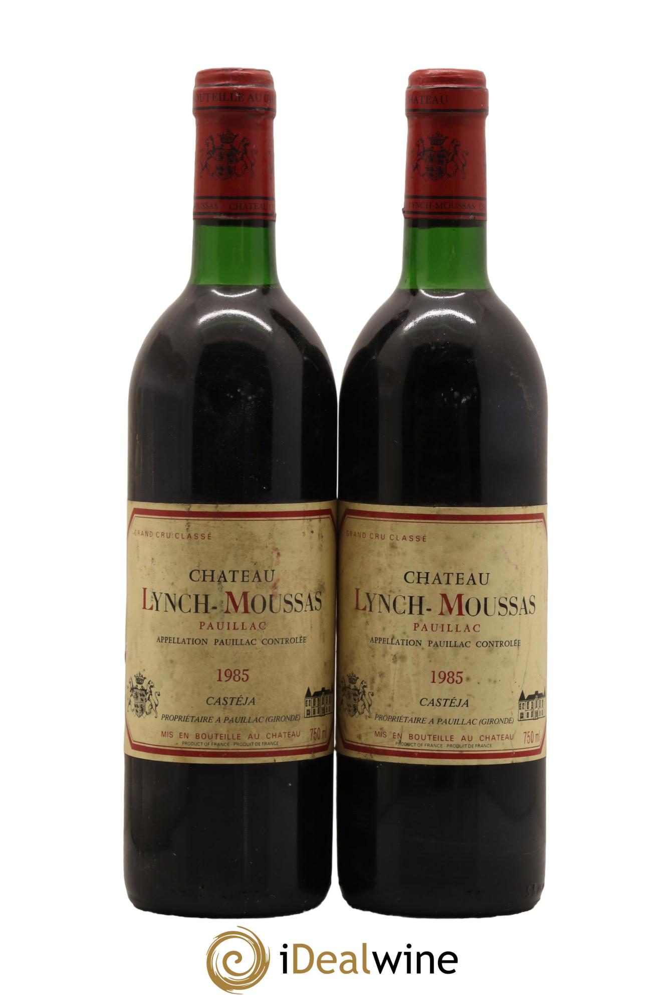 Château Lynch Moussas 5ème Grand Cru Classé 1985 - Lot de 2 bouteilles - 0