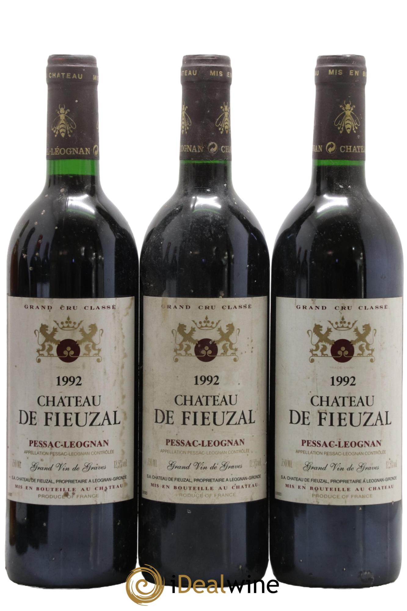 Château de Fieuzal Cru Classé de Graves 1992 - Lot of 3 bottles - 0