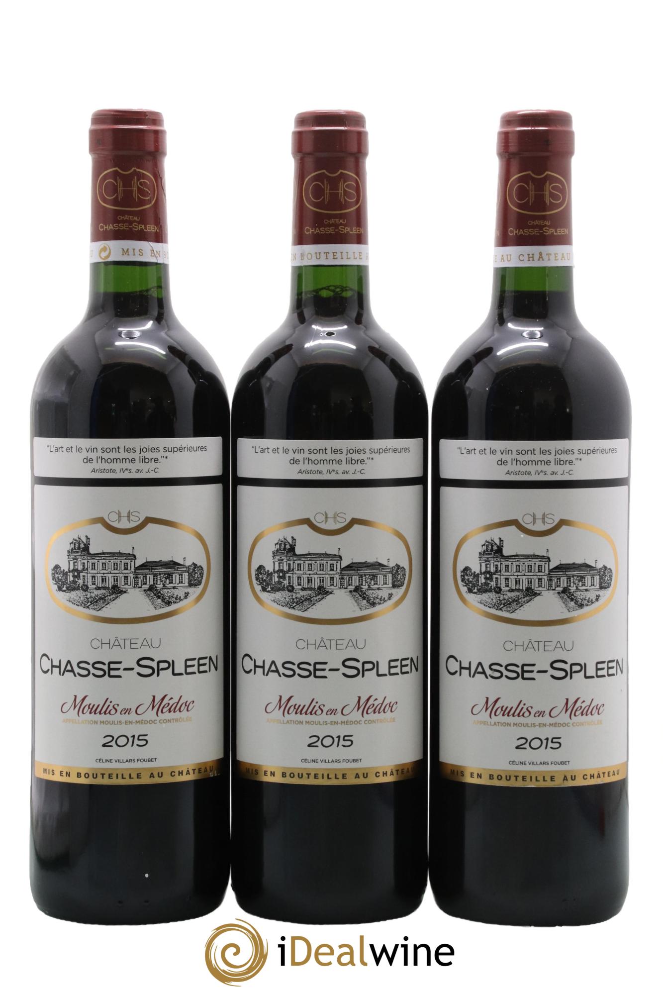 Château Chasse Spleen 2015 - Lot de 3 bouteilles - 0