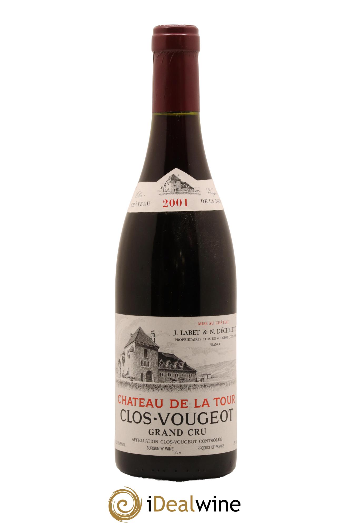 Clos de Vougeot Grand Cru Château de La Tour 2001 - Lot de 1 bouteille - 0