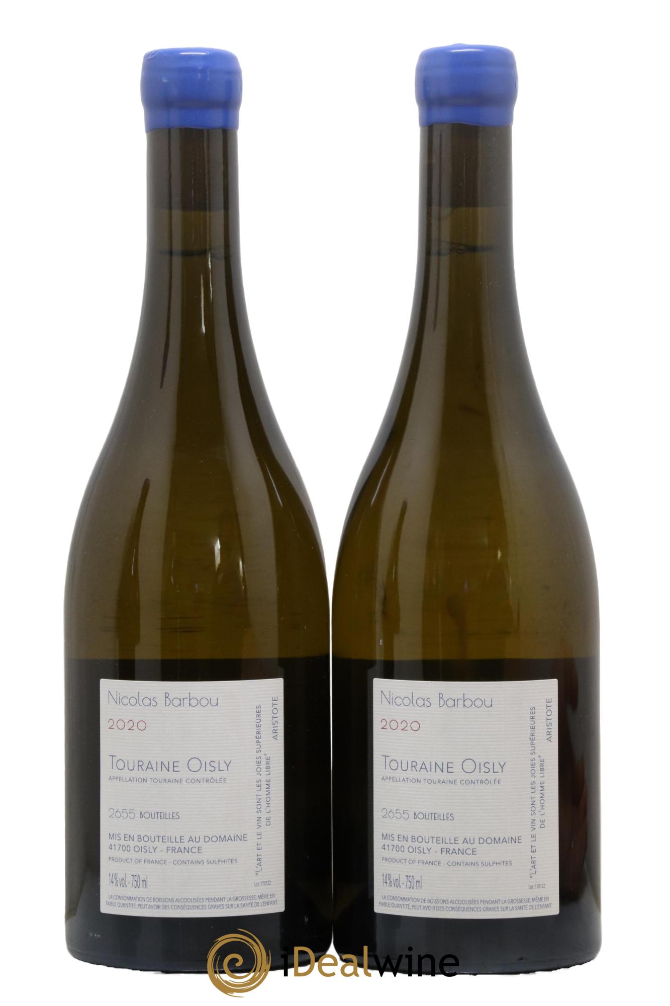 Touraine Oisly Utopie Créative Nicolas Barbou 2020 - Lot of 2 bottles - 1