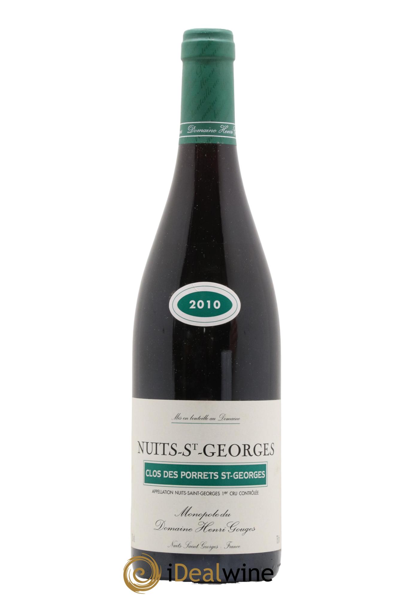 Nuits-Saint-Georges 1er Cru Clos des Porrets St Georges Henri Gouges 2010 - Lot de 1 bouteille - 0