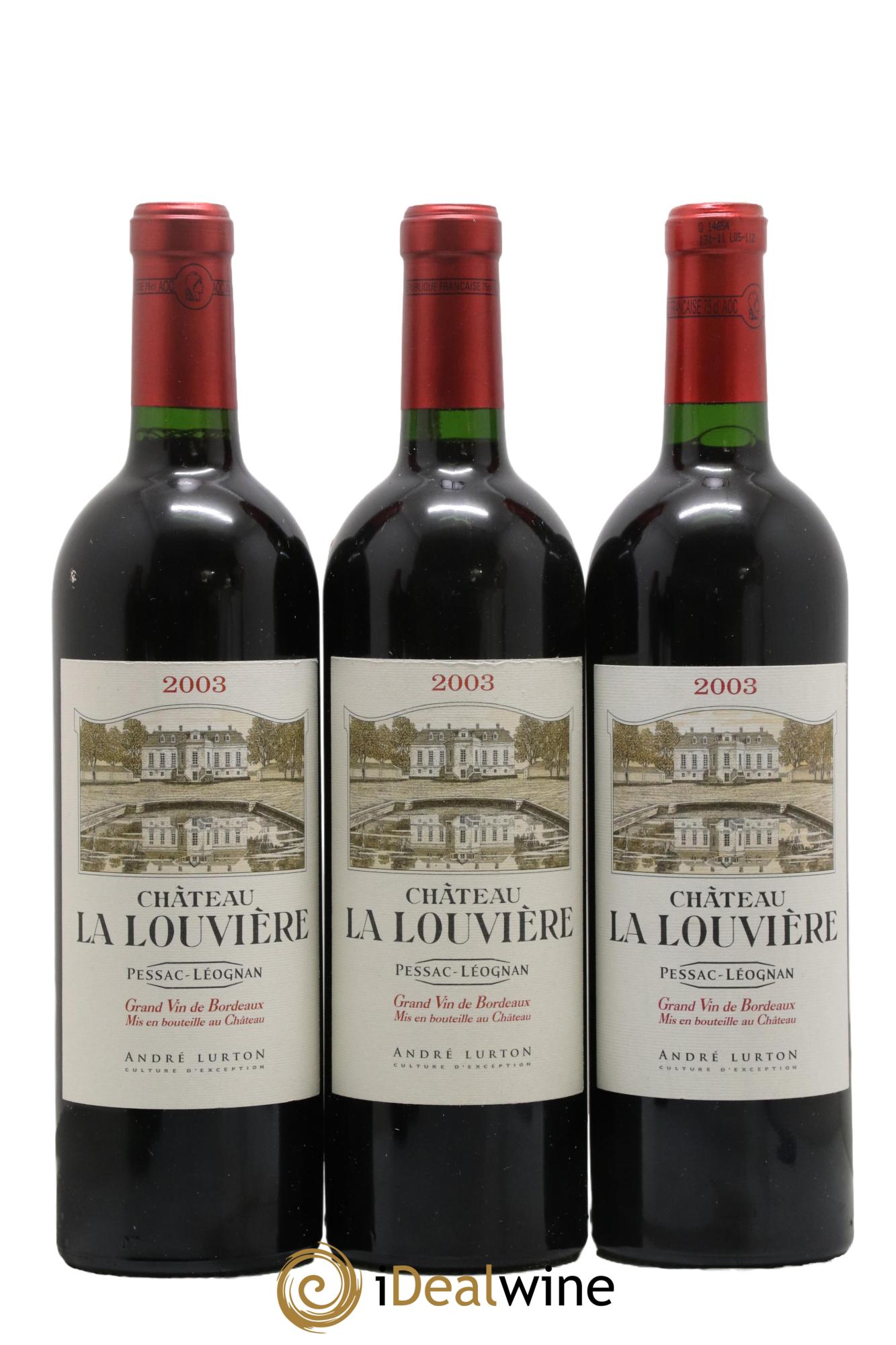 Château la Louvière 2003 - Lot of 3 bottles - 0
