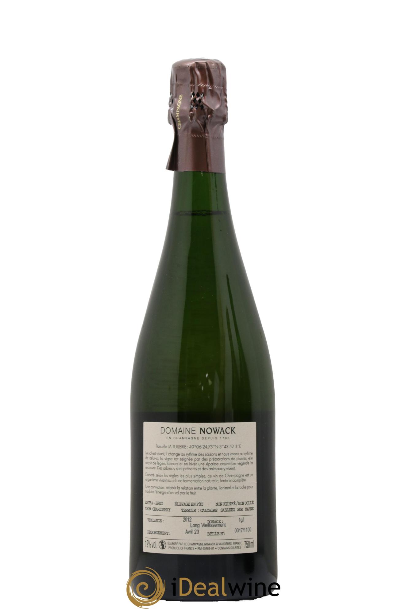 Champagne La Tuilerie LV RD Domaine Nowack 2012 - Posten von 1 Flasche - 1