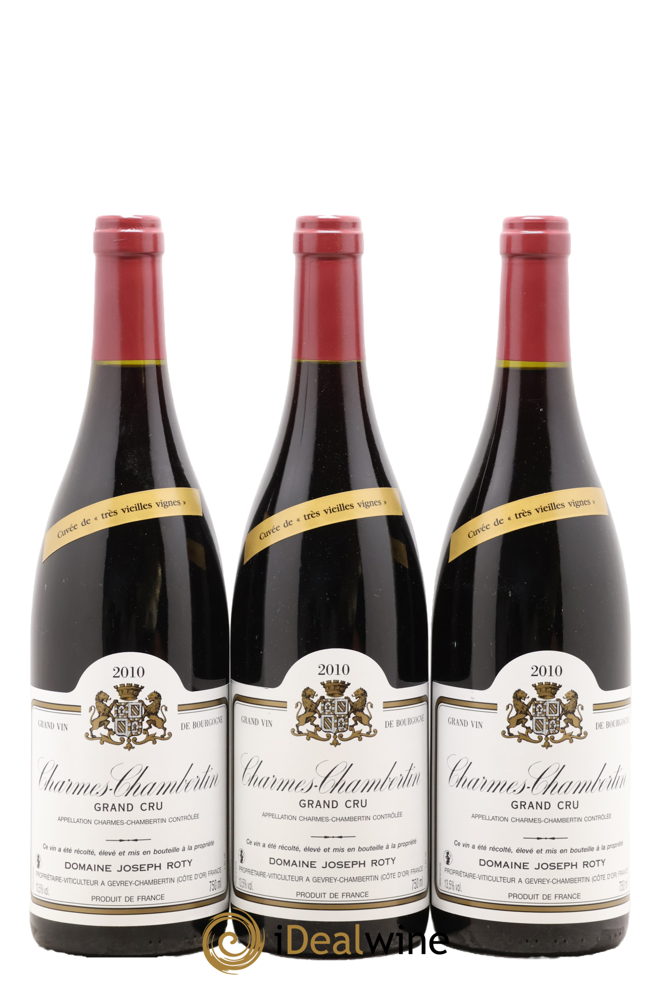 Charmes-Chambertin Grand Cru Très vieilles vignes Joseph Roty (Domaine) 2010 - Lotto di 3 bottiglie - 0