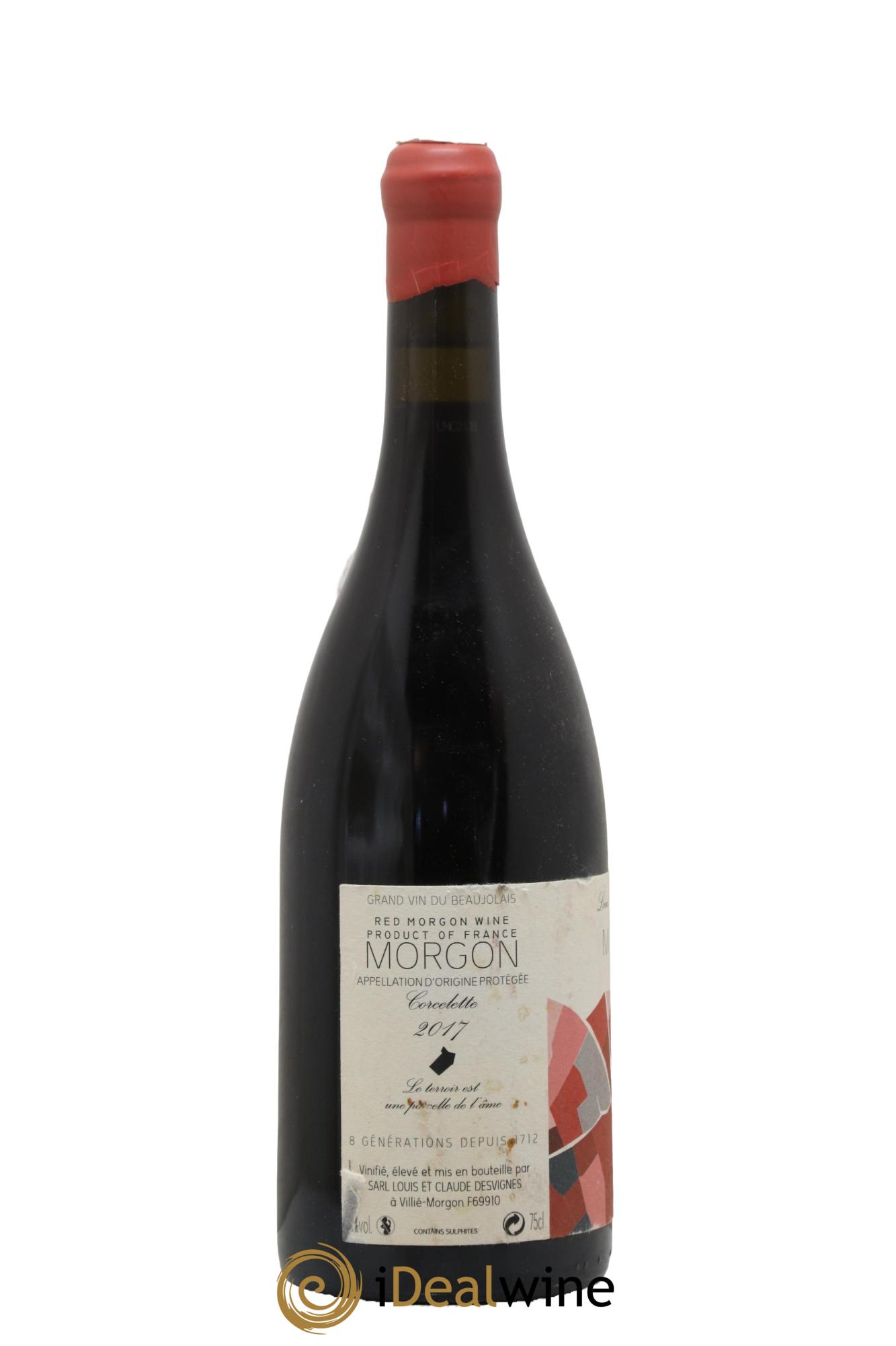 Morgon Corcelette Louis-Claude Desvignes 2017 - Lot de 1 bouteille - 1