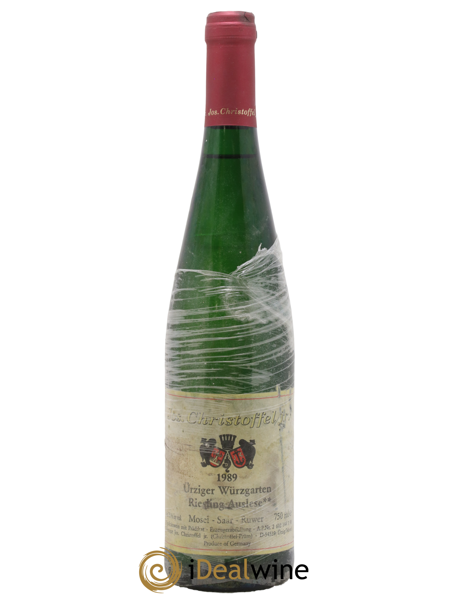 Allemagne Mosel-Saar Urziger Wurzgarten Riesling Auslese Jos. Christoffel 1989 - Lot de 1 bouteille - 0