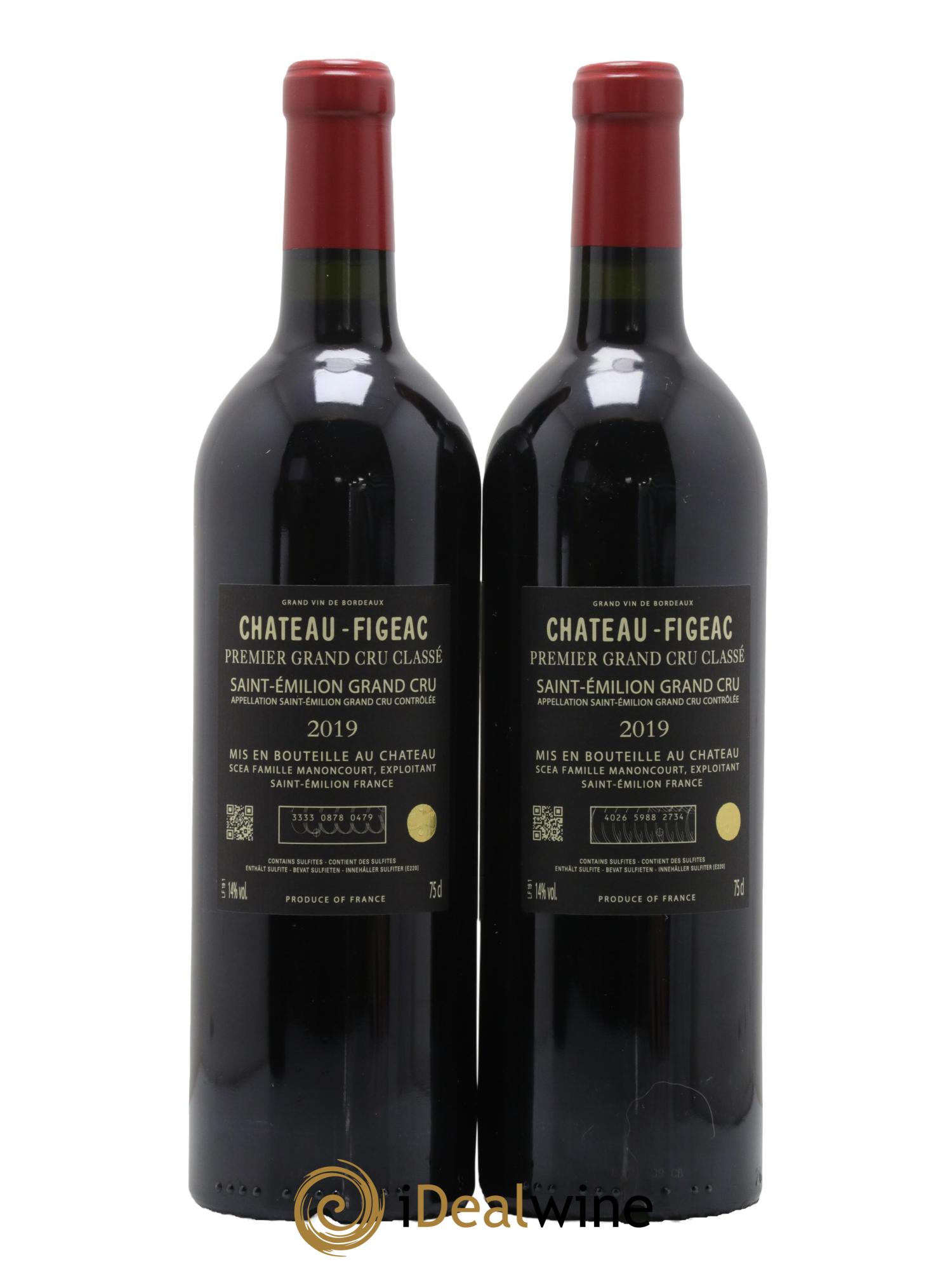 Château Figeac 1er Grand Cru Classé A 2019 - Lot de 2 bouteilles - 1