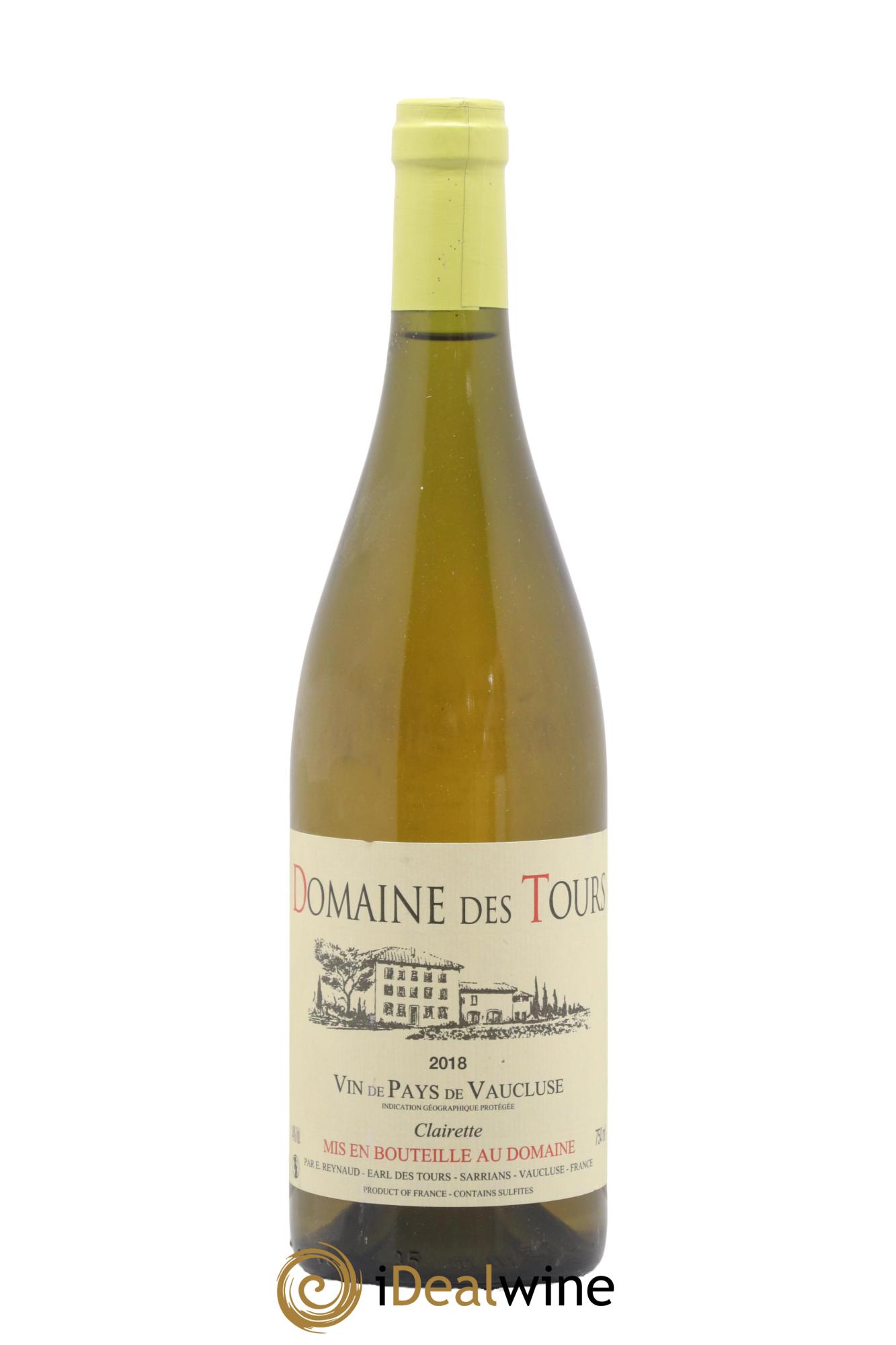 Vaucluse (Vin de Pays de Vaucluse) Domaine des Tours Clairette Emmanuel Reynaud 2018 - Lot de 1 bouteille - 0