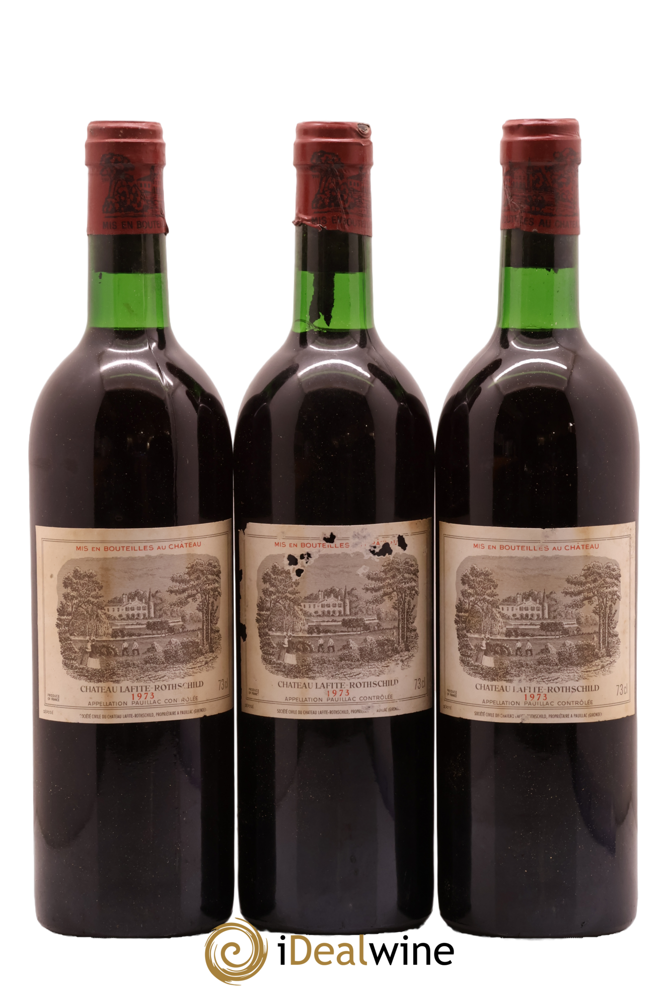 Château Lafite Rothschild 1er Grand Cru Classé 1973 - Lot of 3 bottles - 0