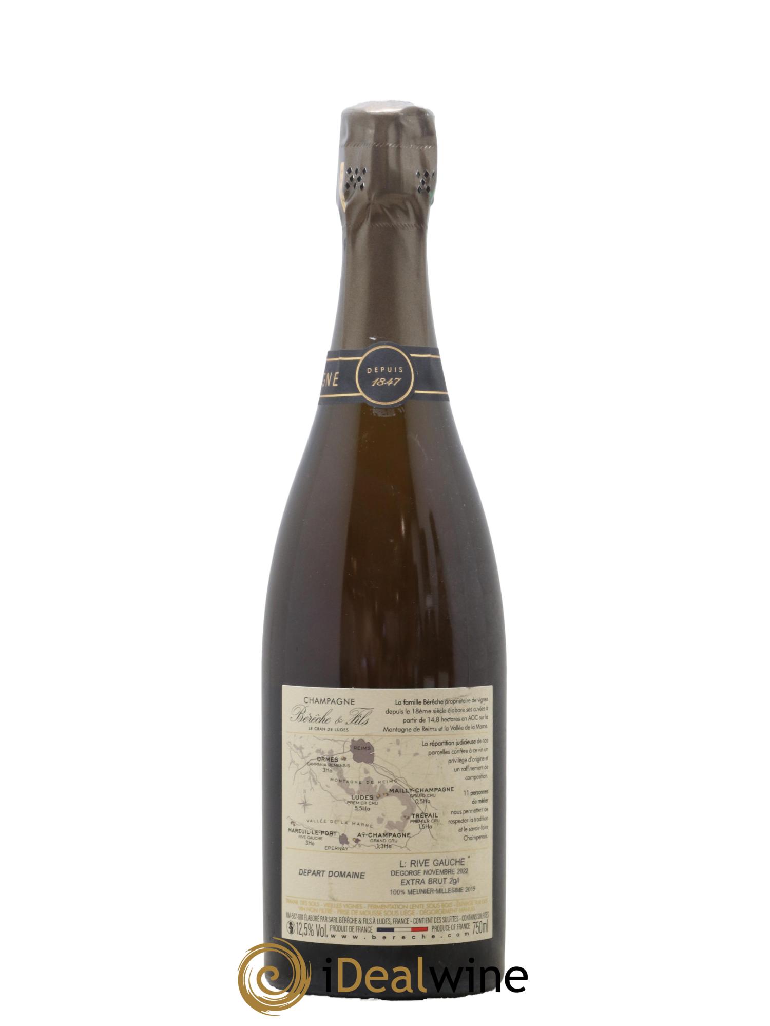 Rive Gauche Extra-Brut Bérêche et Fils 2019 - Lot de 1 bouteille - 1