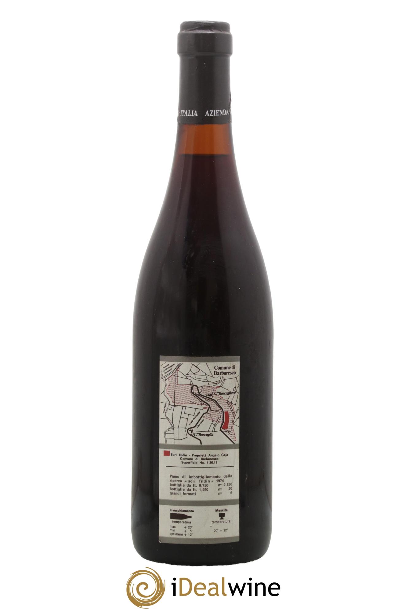 Barbaresco DOCG Sorì Tildìn Angelo Gaja 1974 - Lot of 1 bottle - 1