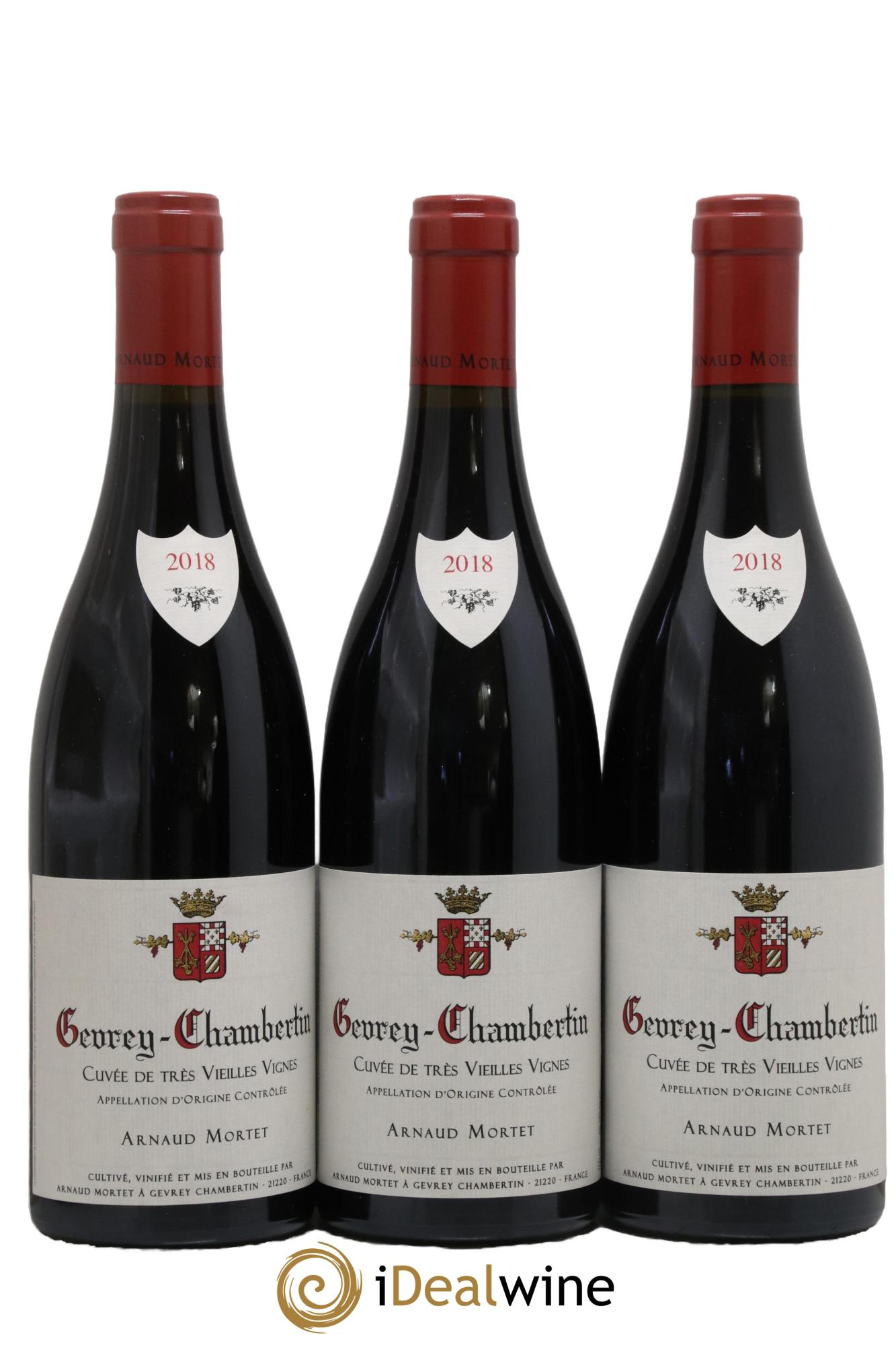 Gevrey-Chambertin Cuvée de très Vieilles Vignes Arnaud Mortet 2018 - Lot of 3 bottles - 0