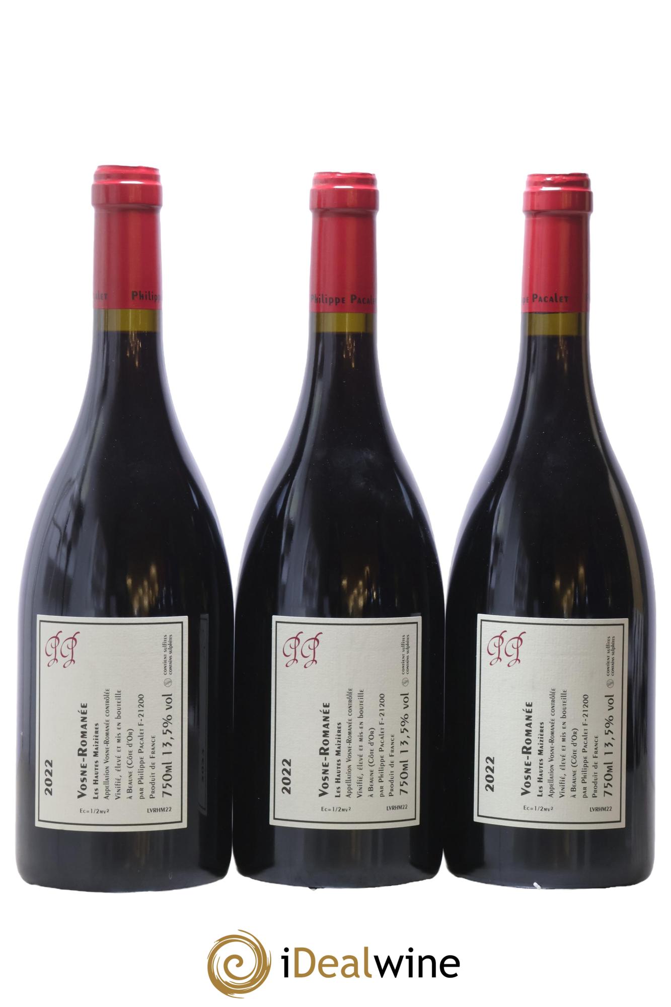 Vosne-Romanée Les Hautes Maizières Philippe Pacalet 2022 - Lot de 3 bouteilles - 1