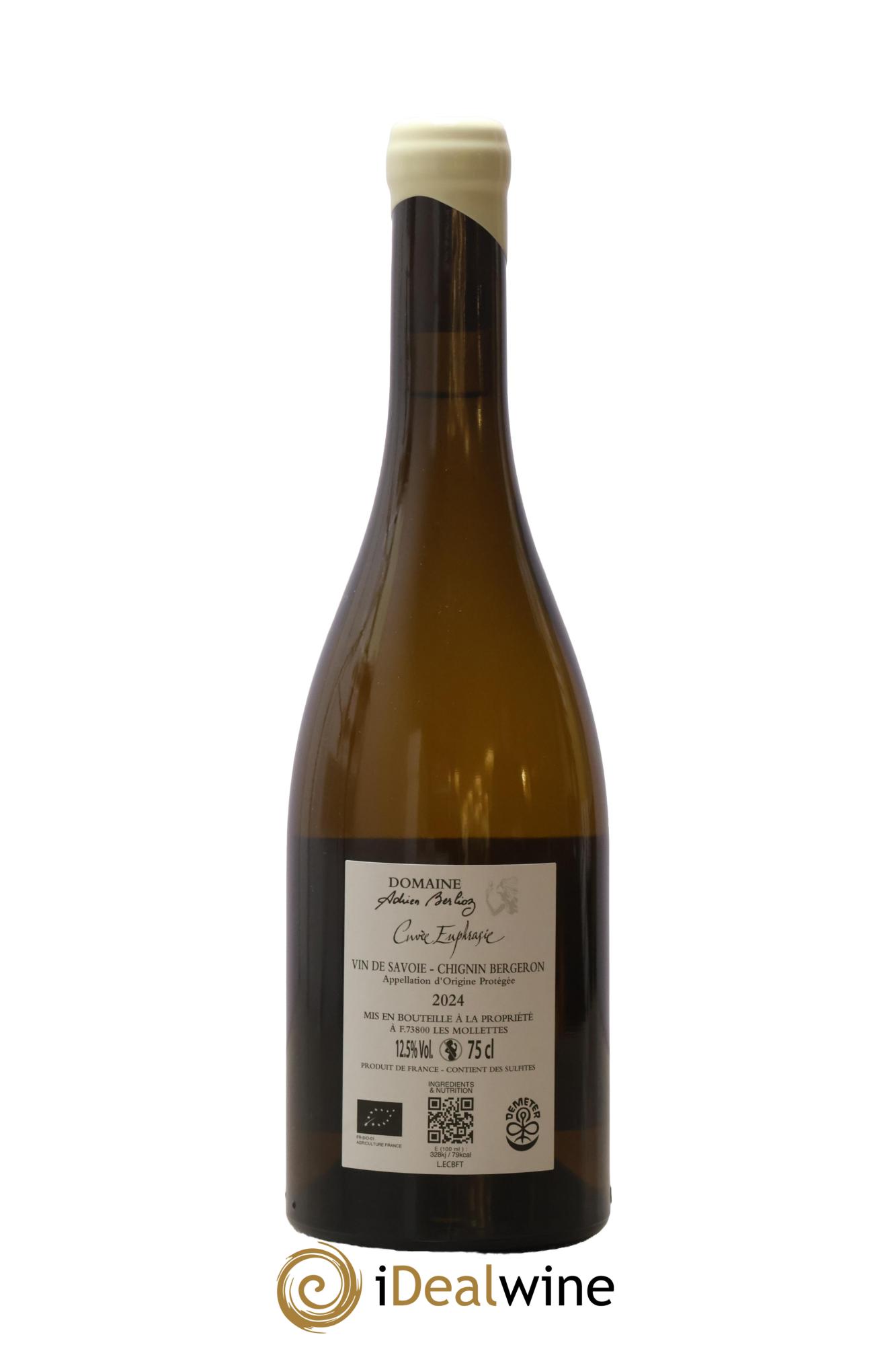Vin de Savoie Chignin-Bergeron Euphrasie Domaine Adrien Berlioz 2024 - Posten von 1 Flasche - 1