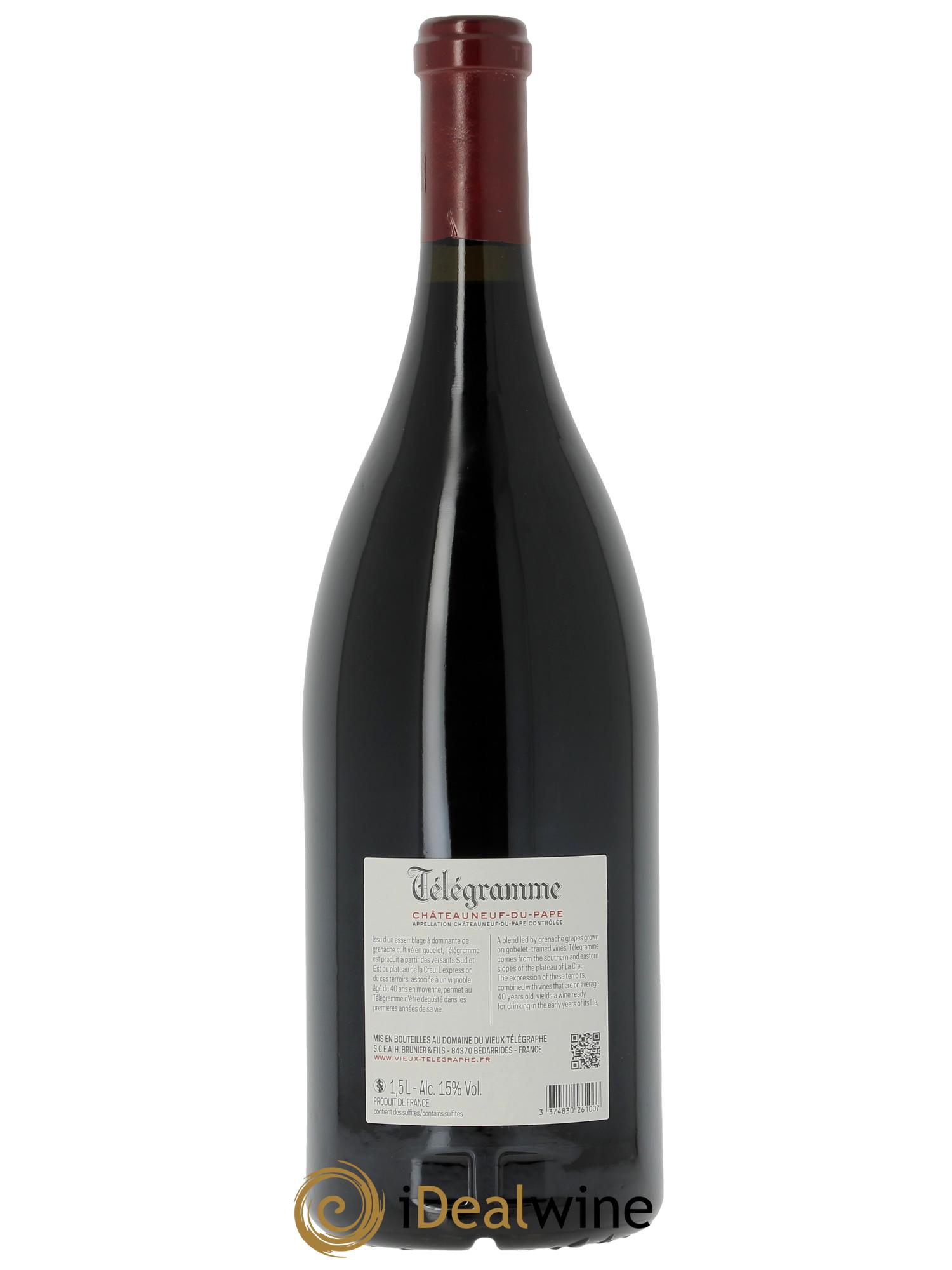 Châteauneuf-du-Pape Télégramme Vignobles Brunier  2023 - Lot de 1 magnum - 1