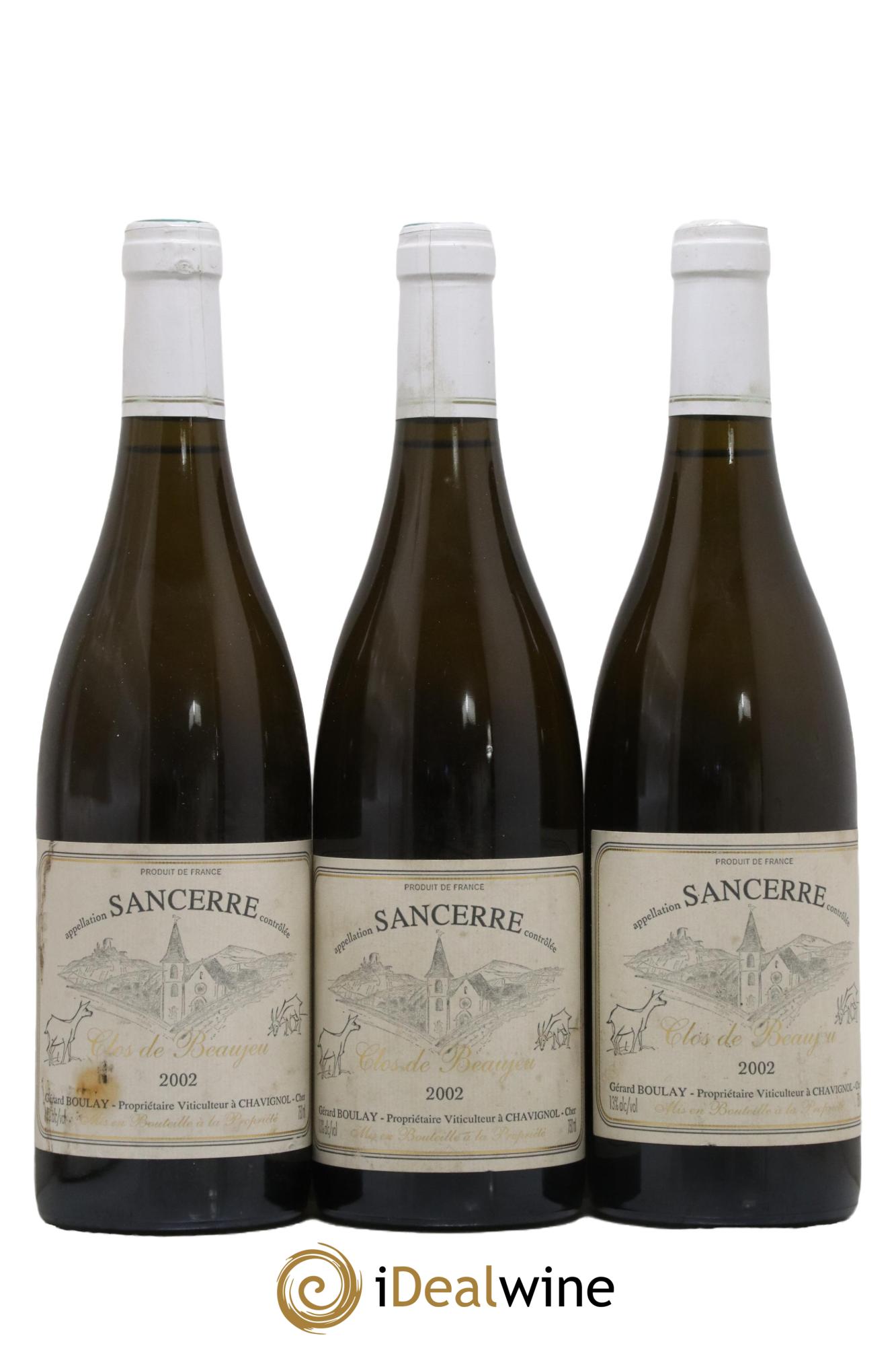 Sancerre Clos de Beaujeu Gérard Boulay 2002 - Lot de 3 bouteilles - 0
