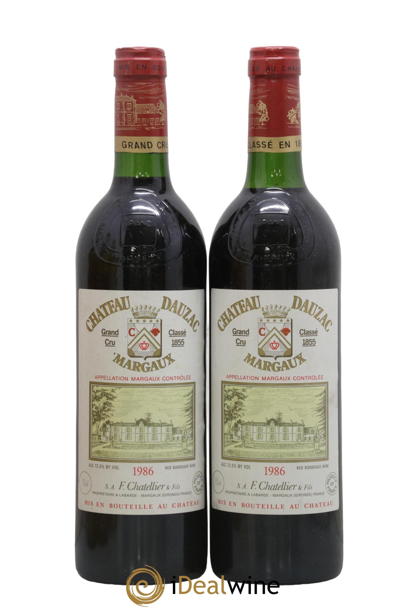 Château Dauzac 5ème Grand Cru Classé 1986 - Lot de 2 bouteilles - 0