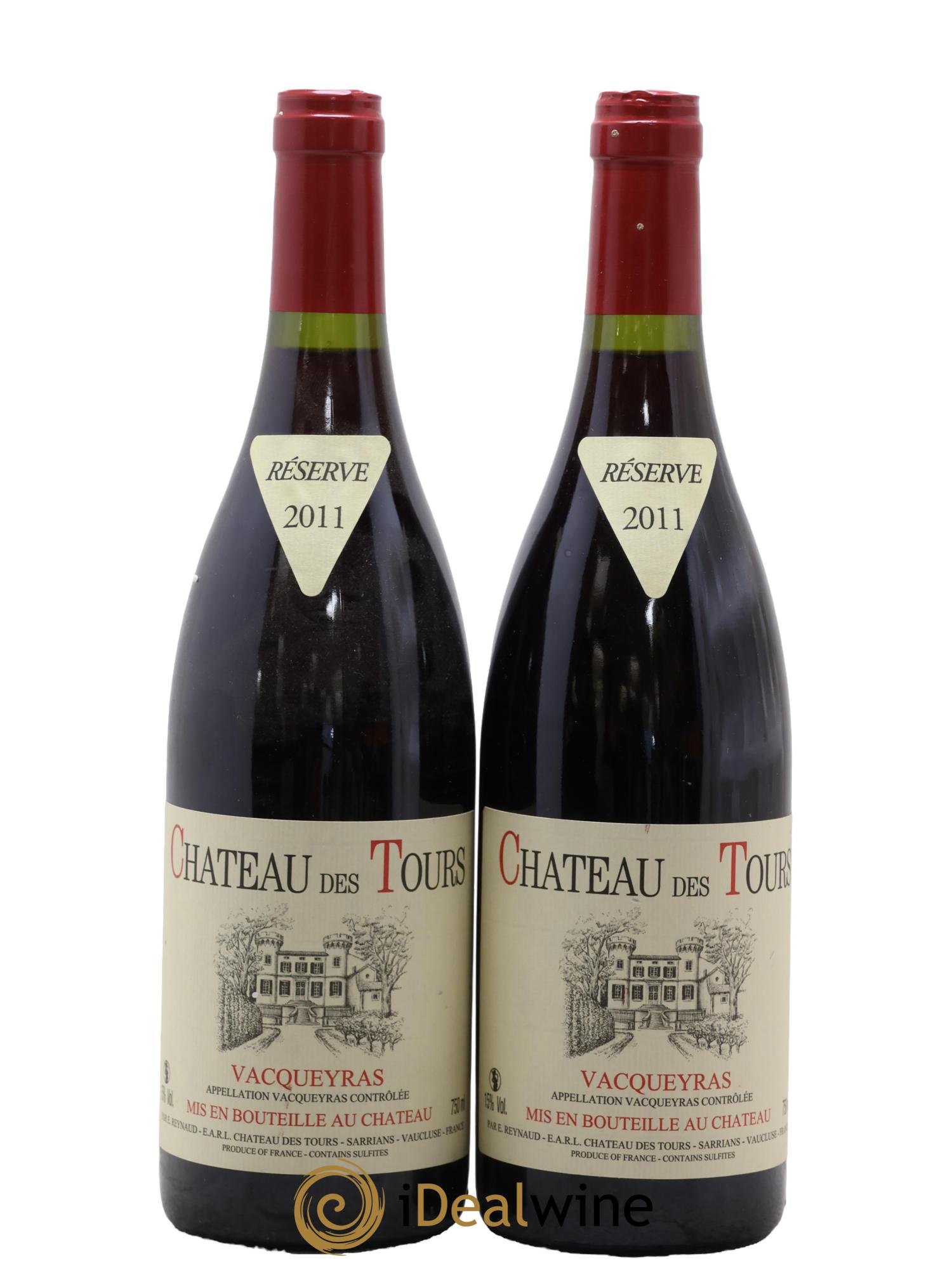Vacqueyras Château des Tours Emmanuel Reynaud 2011 - Lot de 2 bouteilles - 0