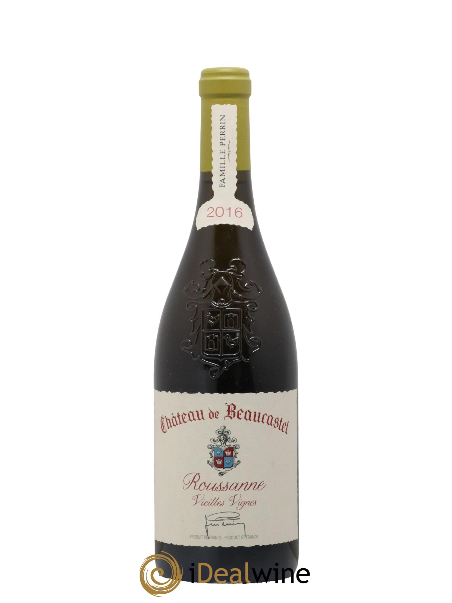 Châteauneuf-du-Pape Château de Beaucastel Vieilles vignes Roussanne Famille Perrin 2016 - Lot de 1 bouteille - 0