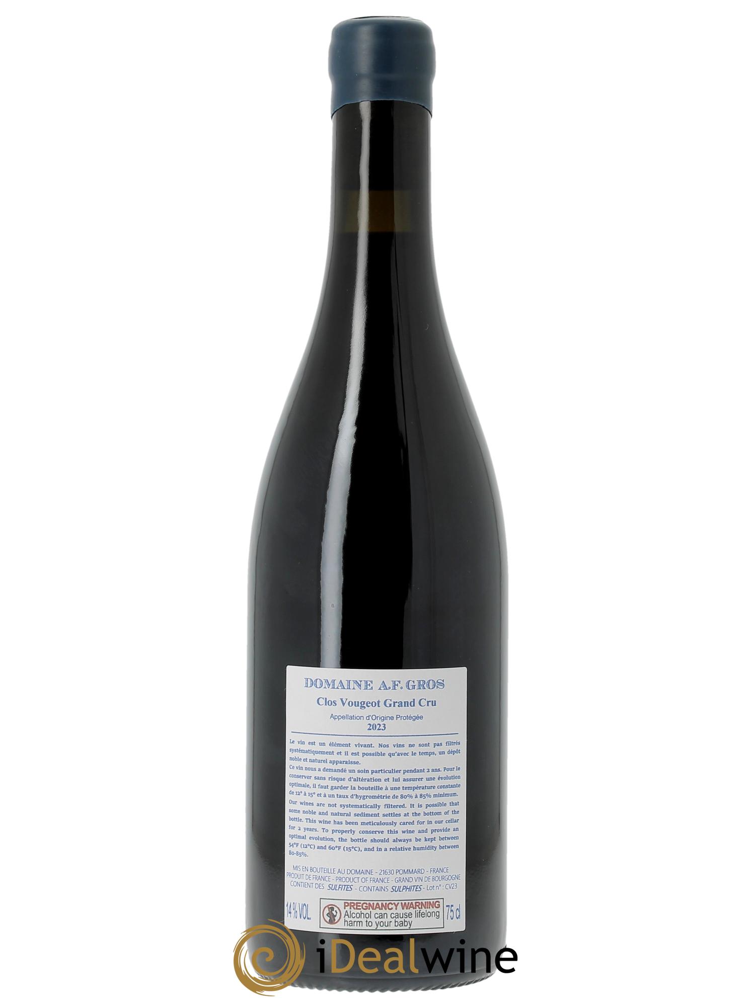 Clos de Vougeot Grand Cru Anne Gros  2023 - Lot de 1 bouteille - 1