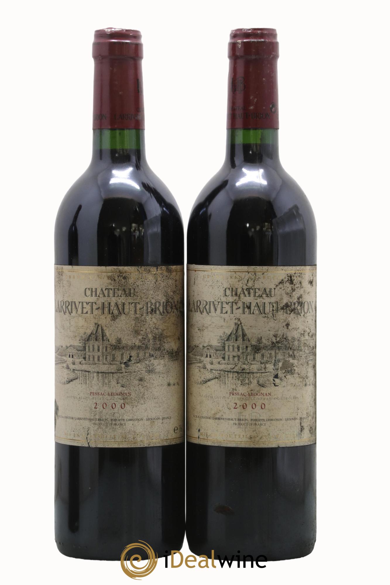 Château Larrivet Haut-Brion 2000 - Lot of 2 bottles - 0
